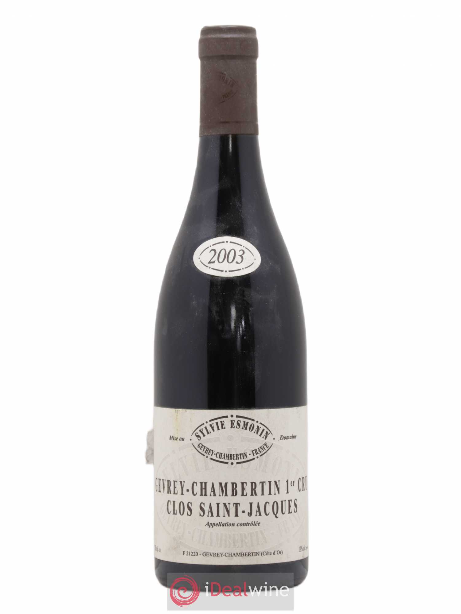 Gevrey-Chambertin 1er Cru Clos Saint Jacques Sylvie Esmonin 2003 - Lot de 1 bouteille - 0