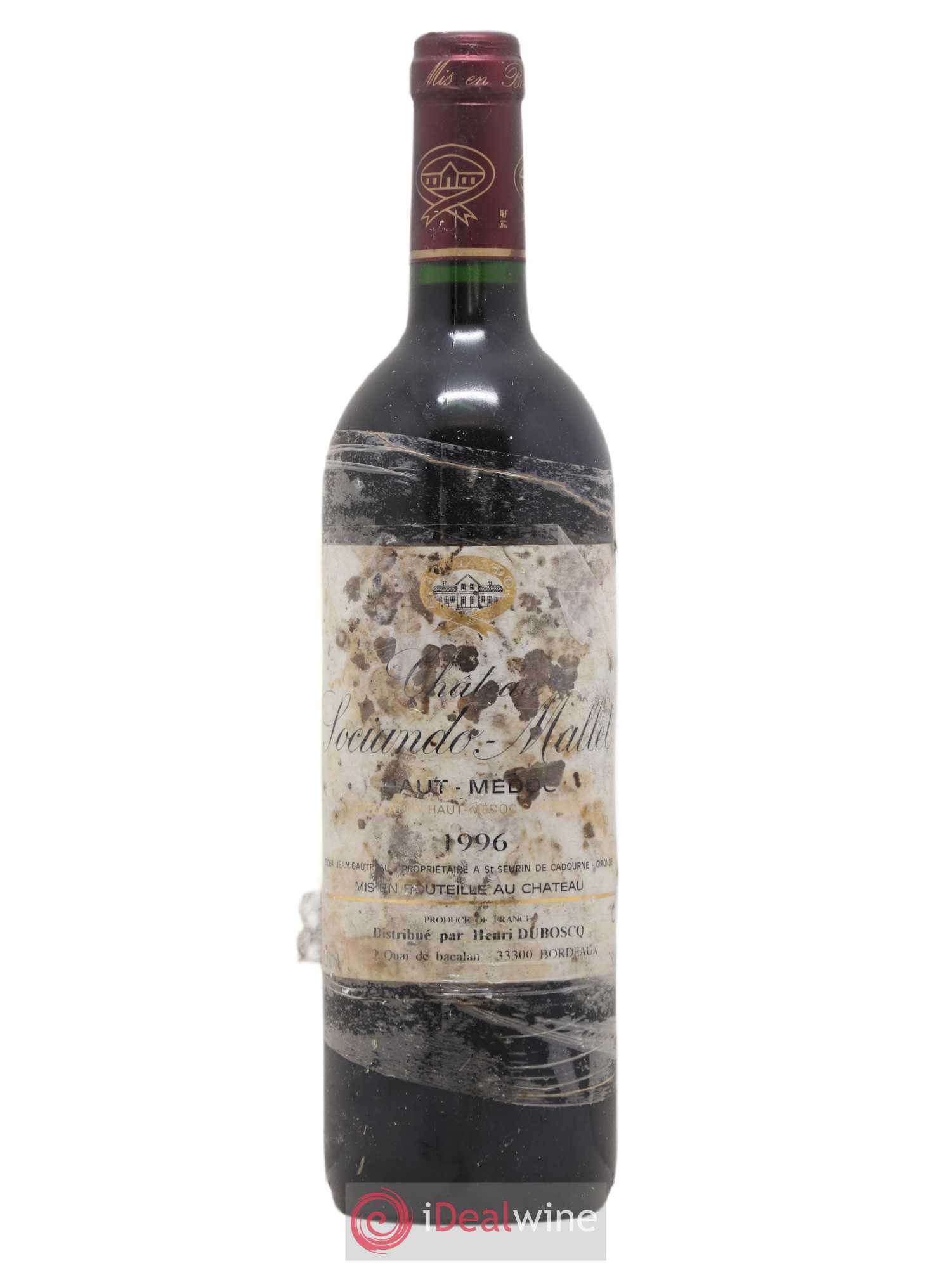 Château Sociando Mallet 1996 - Lot de 1 bouteille - 0