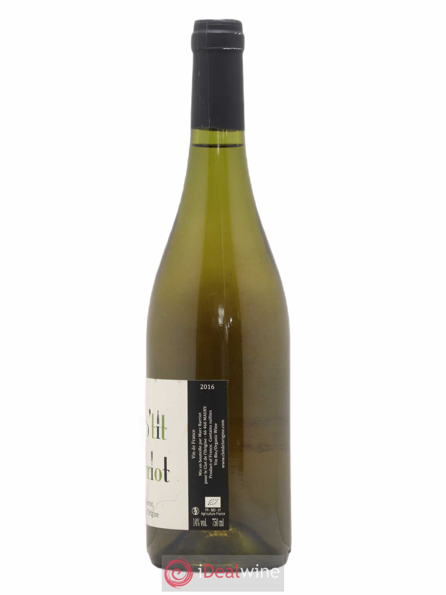 Vin de France Le Petit Barriot Clos de l'Origine 2016 - Posten von 1 Flasche - 1
