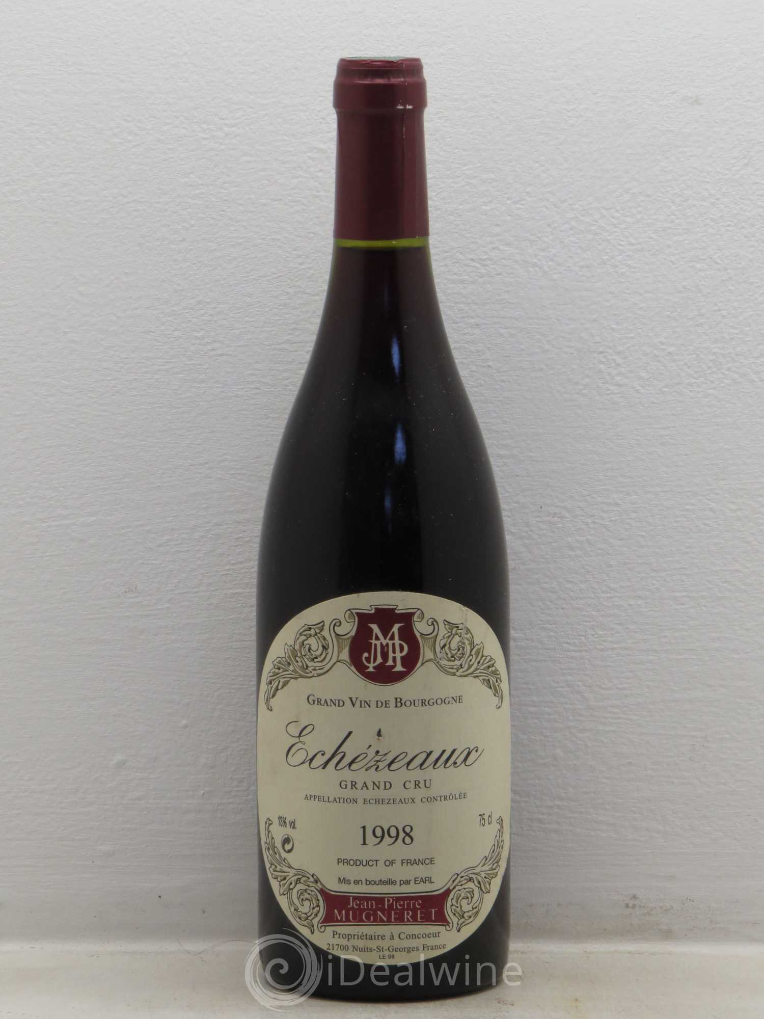 Echezeaux Grand Cru Domaine Jean-Pierre Mugneret 1998 - Lot de 1 bouteille - 0
