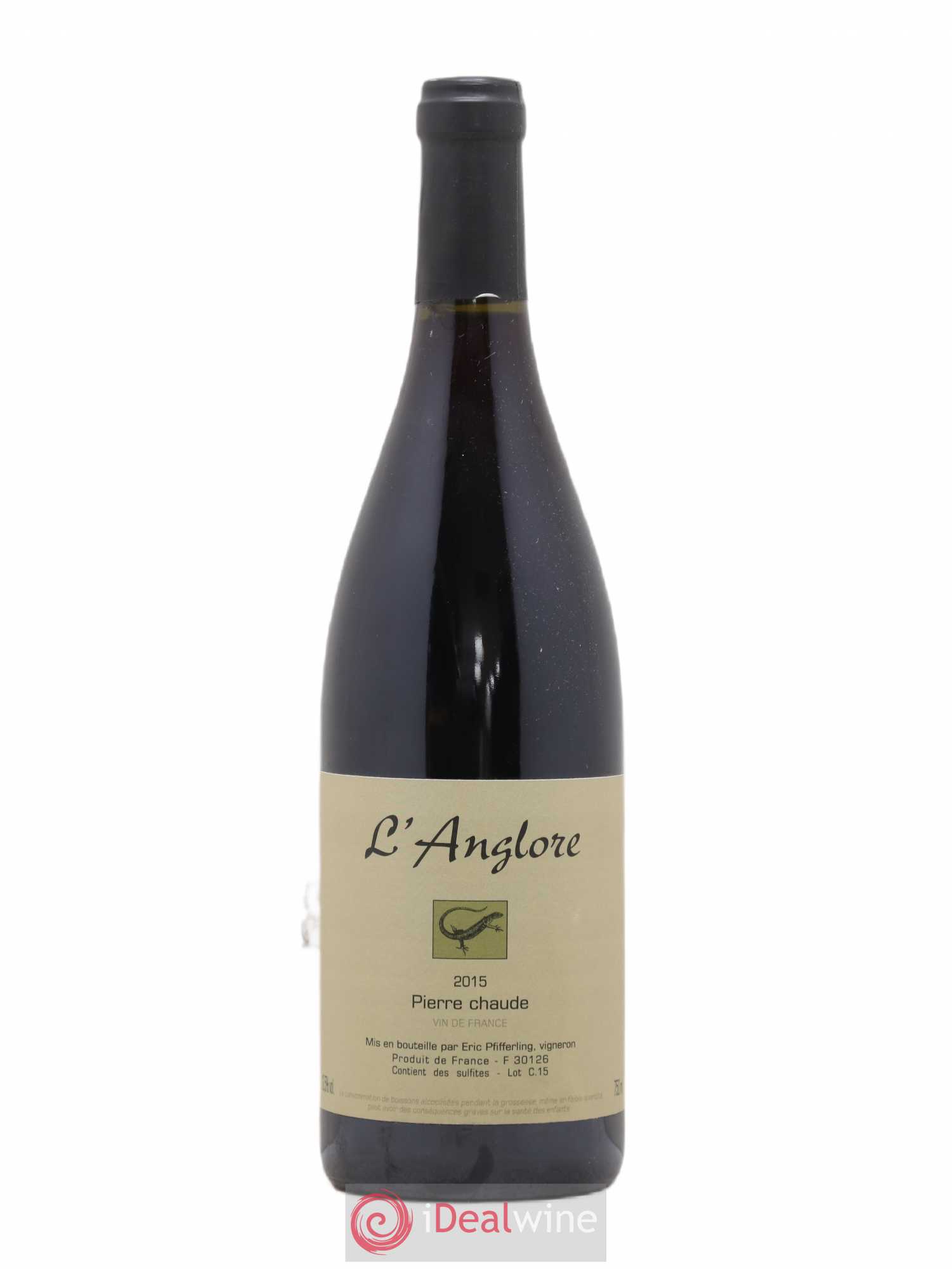 Vin de France Pierre chaude L'Anglore 2015 - Lot de 1 bouteille - 0