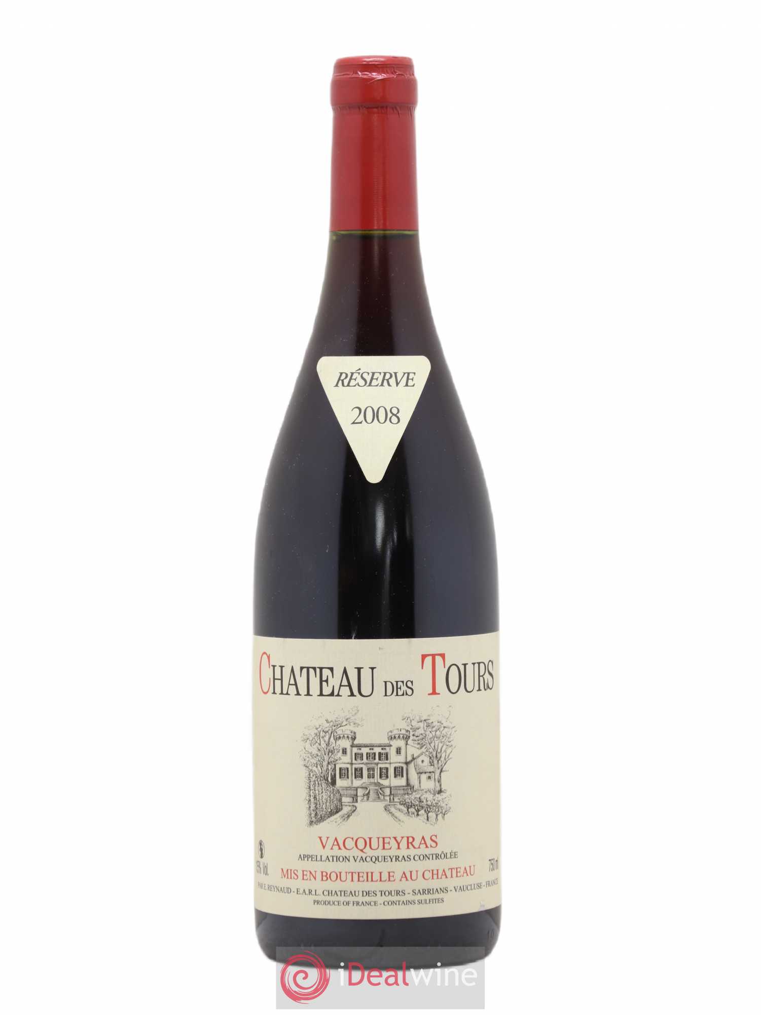 Vacqueyras Château des Tours Emmanuel Reynaud 2008 - Lot de 1 bouteille - 0