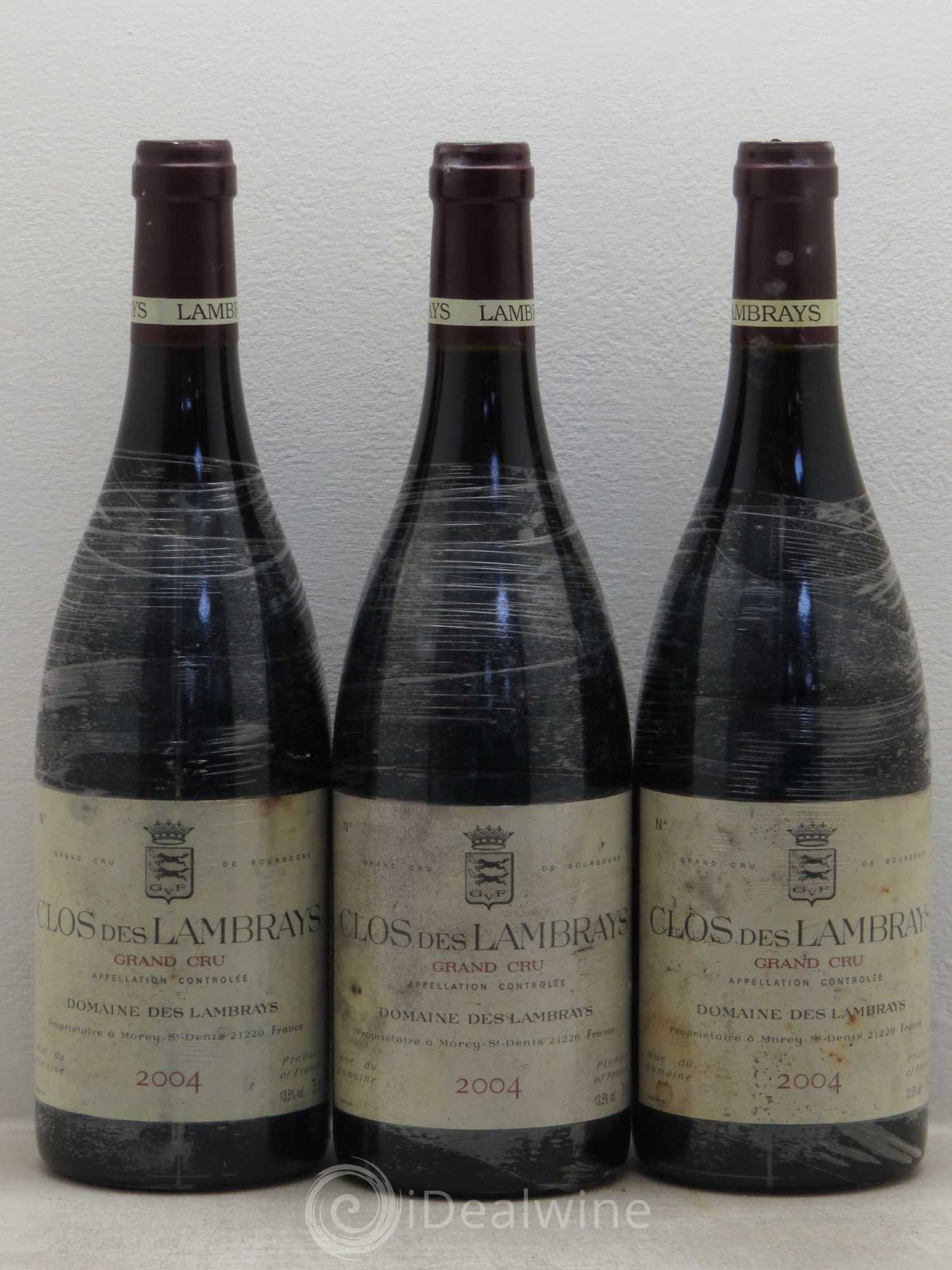 Clos des Lambrays Grand Cru Domaine des Lambrays 2004 - Lot de 3 bouteilles - 0