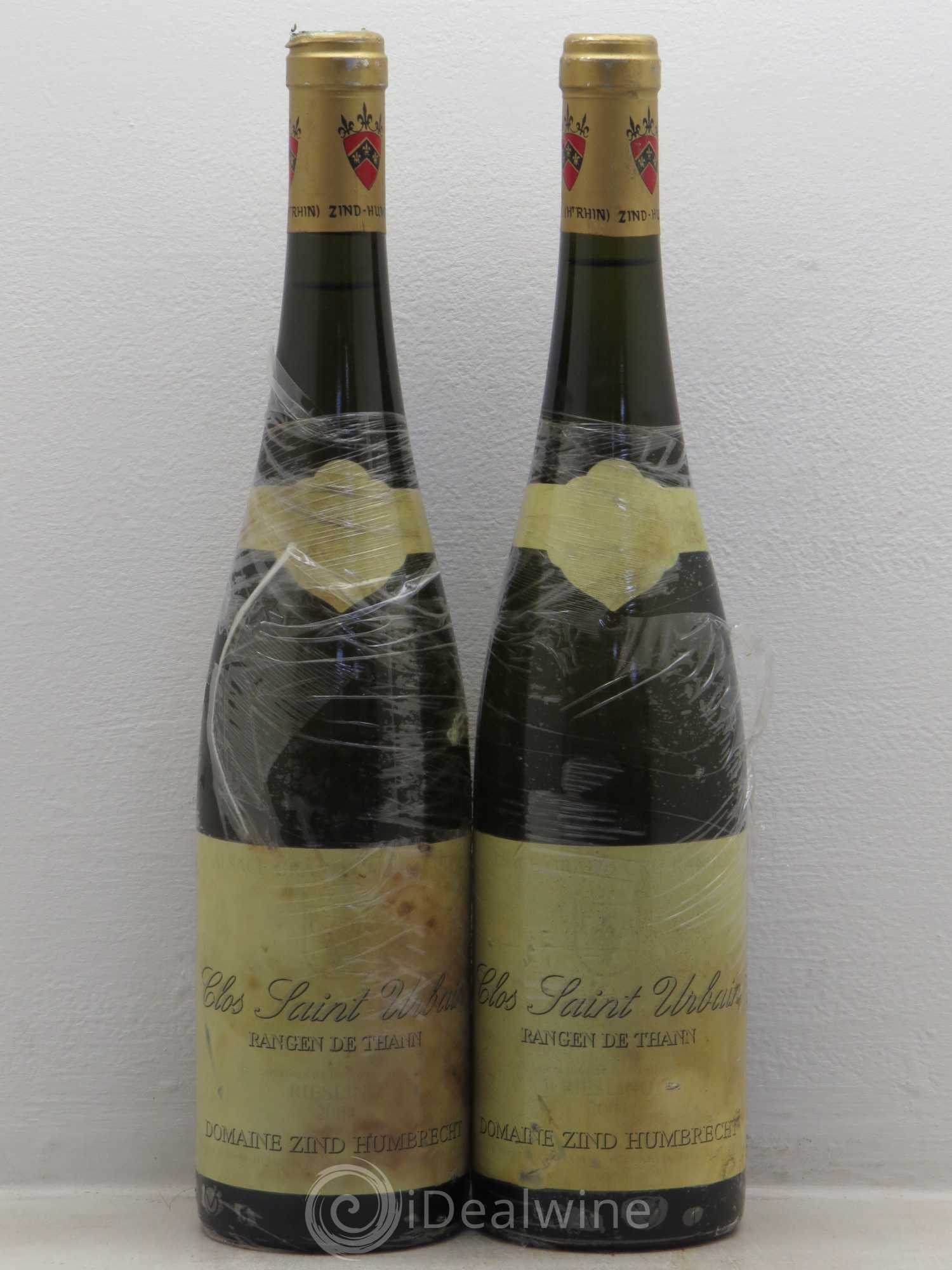 Alsace Riesling Grand Cru Rangen de Thann Clos Saint Urbain Zind-Humbrecht (Domaine) 2004 - Lot de 2 bouteilles - 0