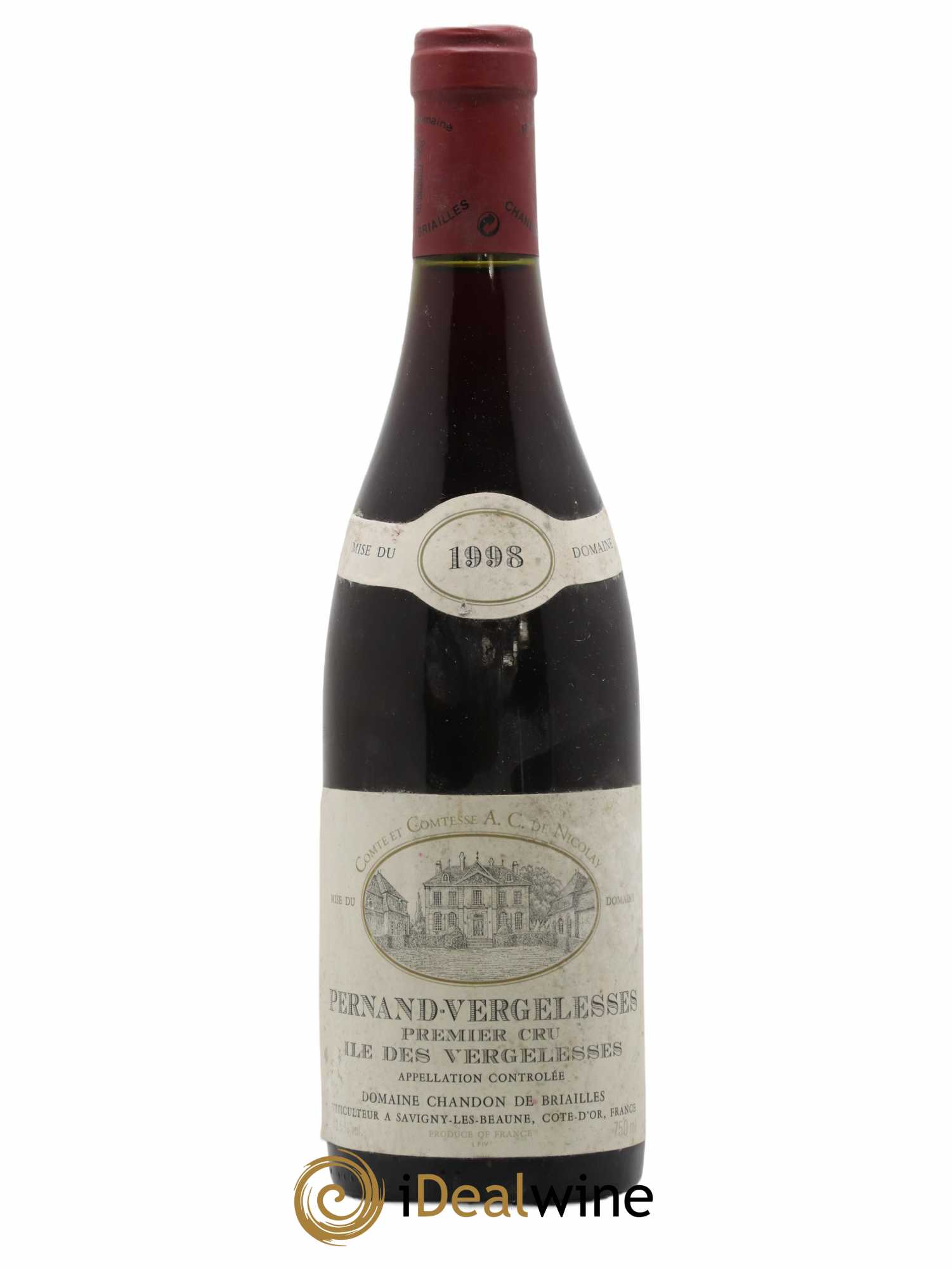 Pernand-Vergelesses 1er Cru Ile des Vergelesses Chandon de Briailles 1998 - Lot de 1 bouteille - 0