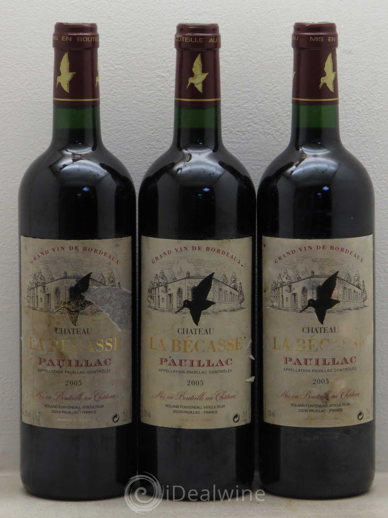 Château la Bécasse 2005 - Lot de 3 bouteilles - 0