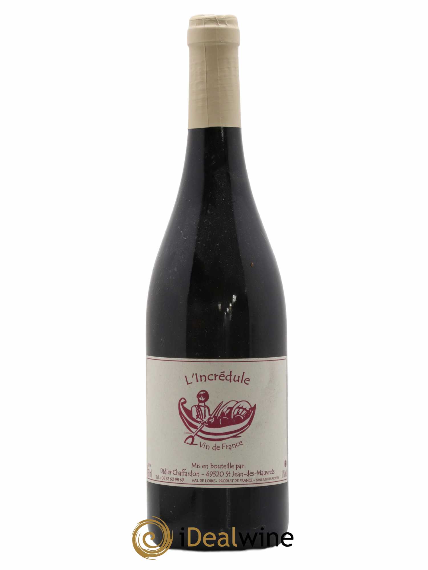 Vin de France L'incrédule Didier Chaffardon 2016 - Lot de 1 bouteille - 0