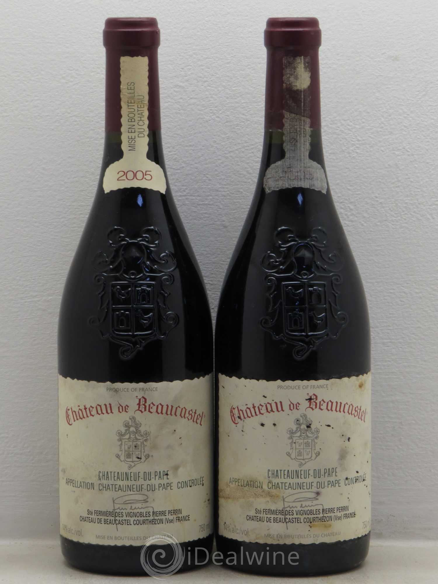 Châteauneuf-du-Pape Château de Beaucastel Famille Perrin 2005 - Lot de 2 bouteilles - 0