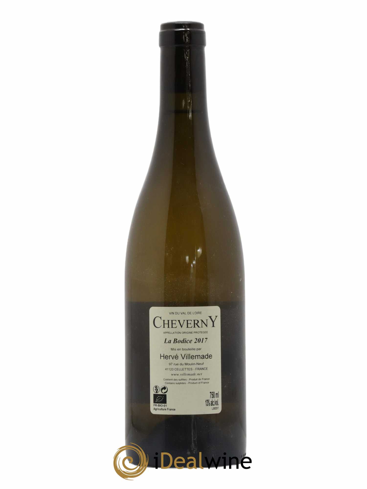 Cheverny La Bodice Hervé Villemade 2017 - Lot de 1 bouteille - 1