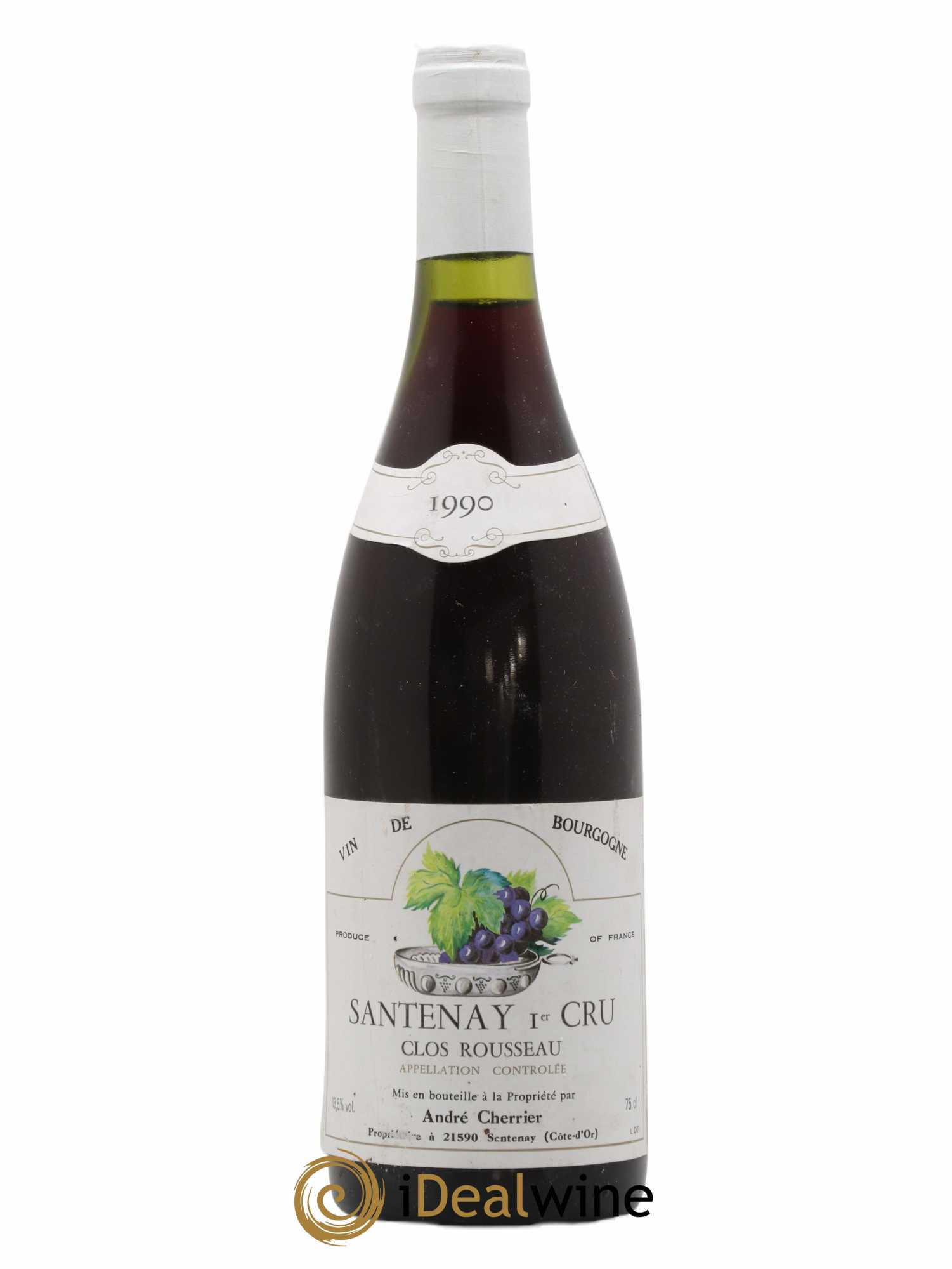 Santenay 1er Cru Clos Rousseau Andre Cherrier 1990 - Lot de 1 bouteille - 0