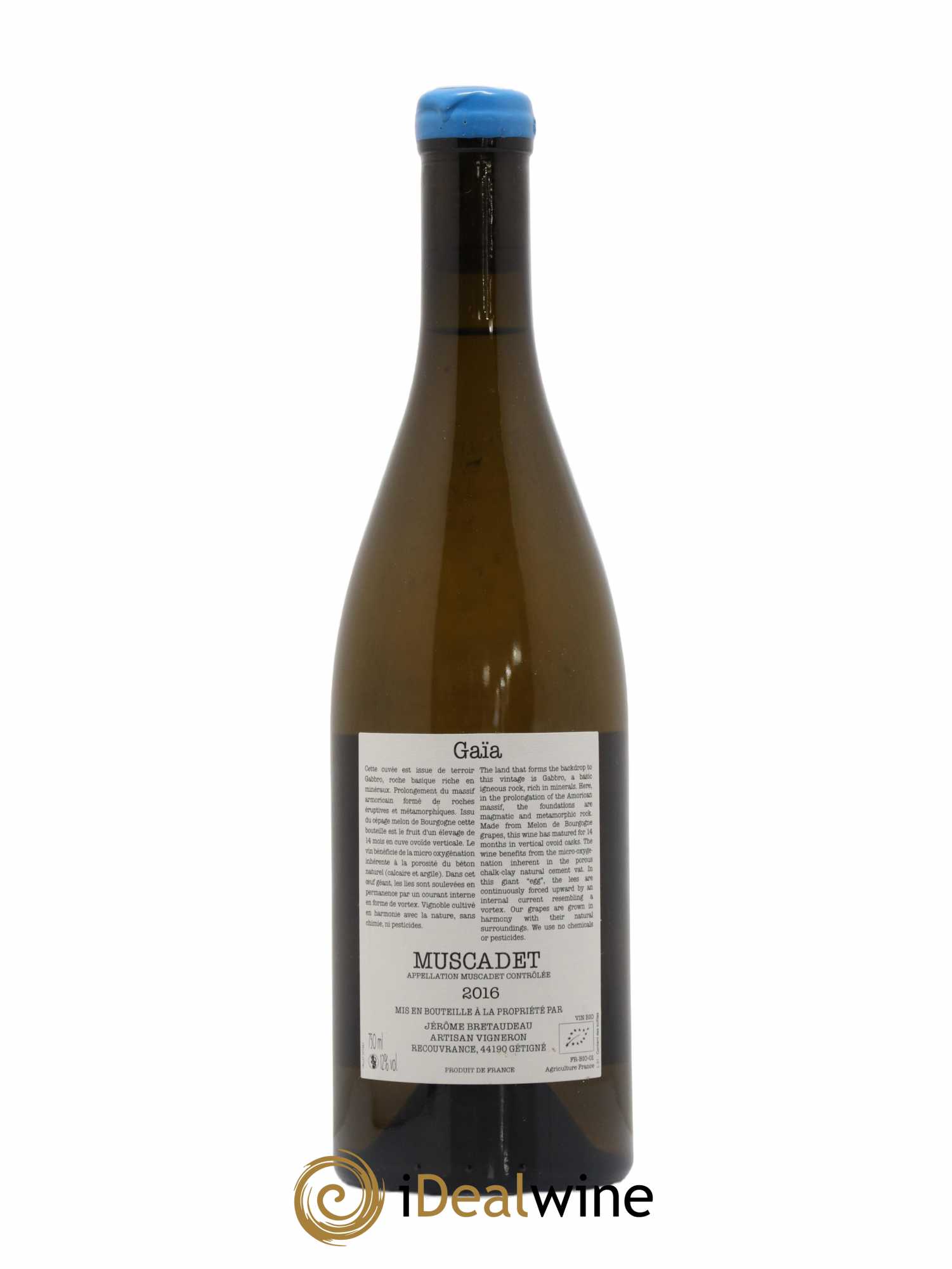 Muscadet-Sèvre-et-Maine Gaia Jérôme Bretaudeau - Domaine de Bellevue 2016 - Lot de 1 bouteille - 1