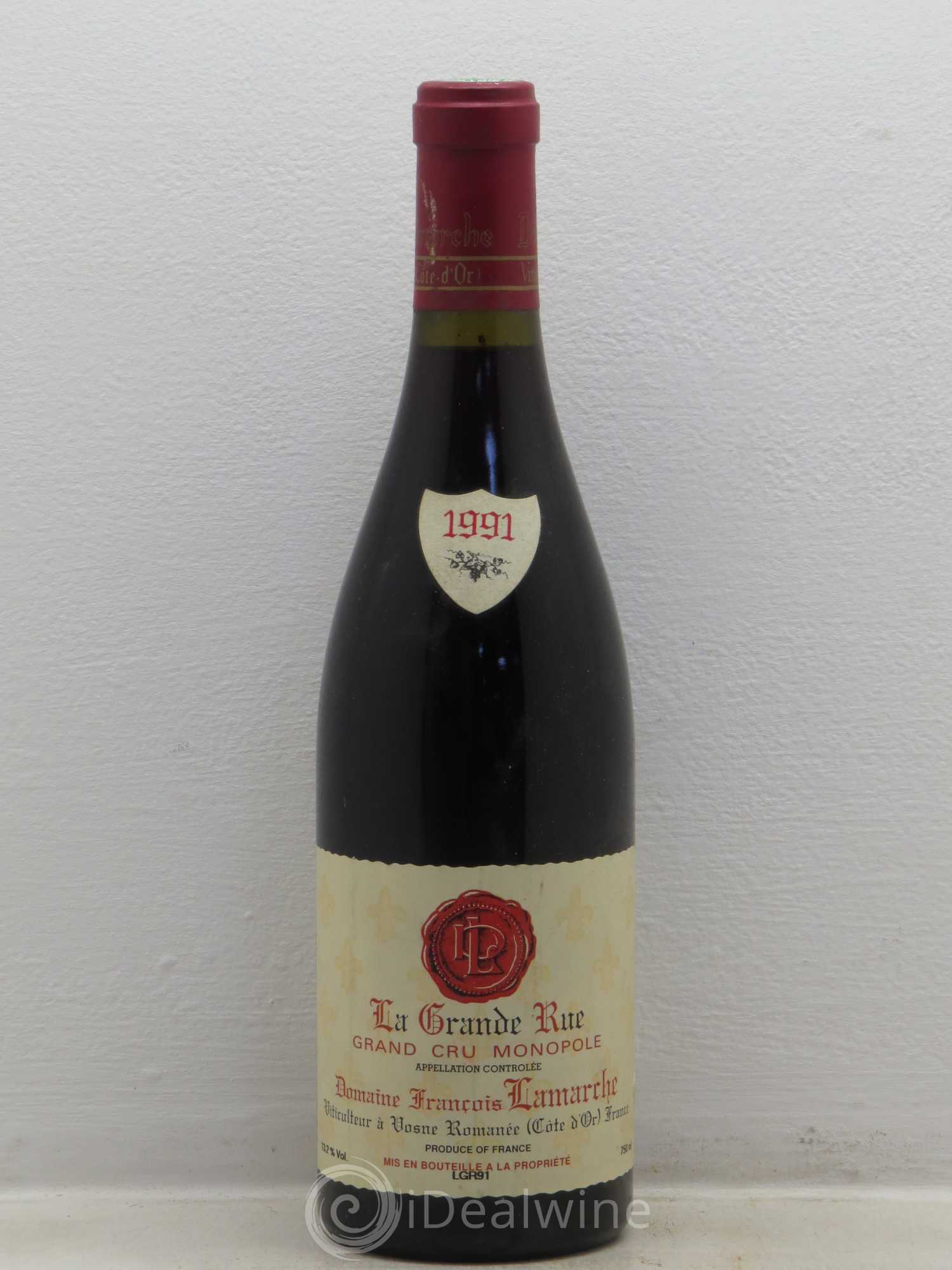 La Grande Rue Grand Cru Lamarche (Domaine) 1991 - Lot de 1 bouteille - 0