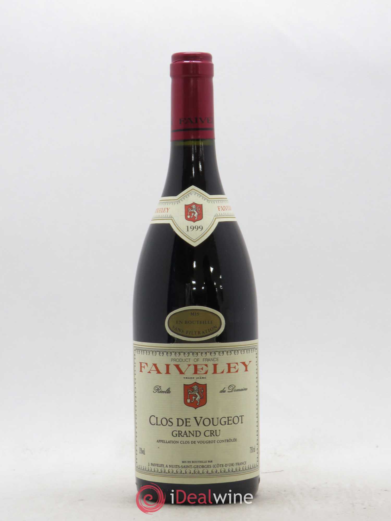Clos de Vougeot Grand Cru Faiveley 1999 - Lot de 1 bouteille - 0