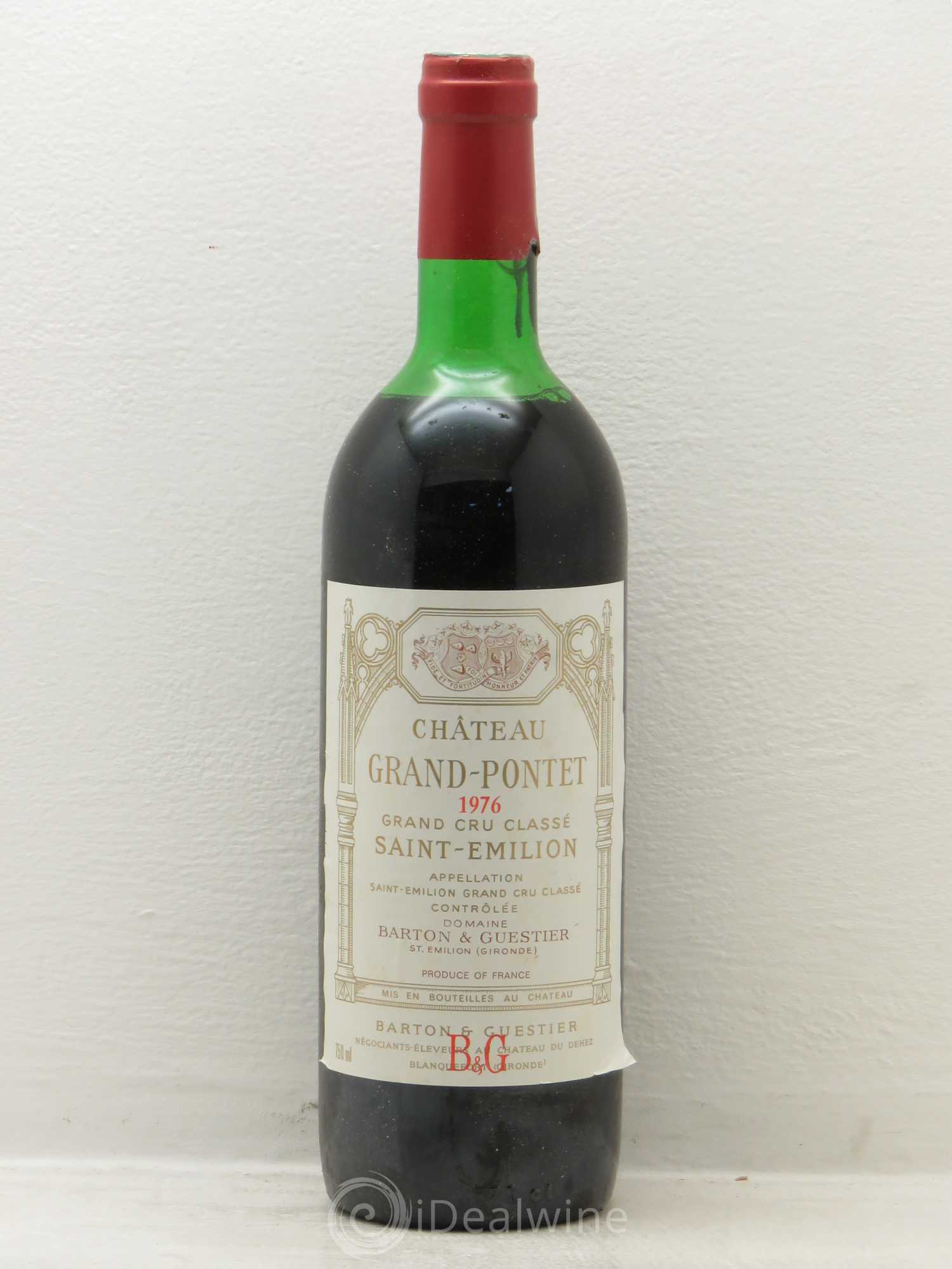 Château Grand Pontet Grand Cru Classé 1976 - Lot de 6 bouteilles - 0
