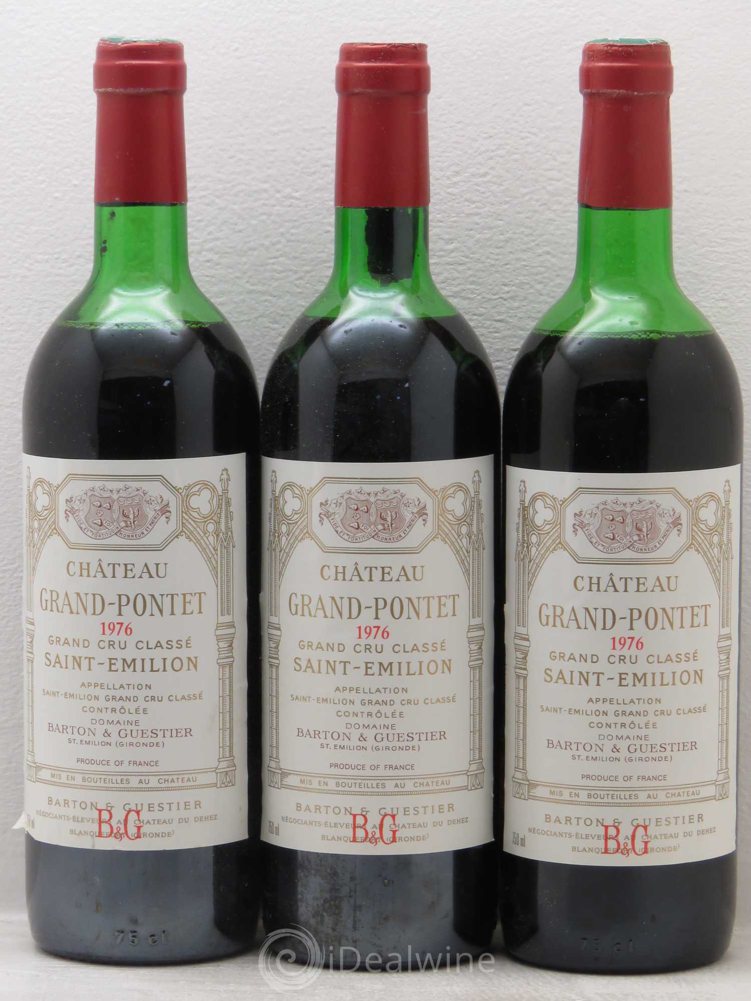 Château Grand Pontet Grand Cru Classé (sans prix de réserve) 1976 - Lot de 3 bouteilles - 0