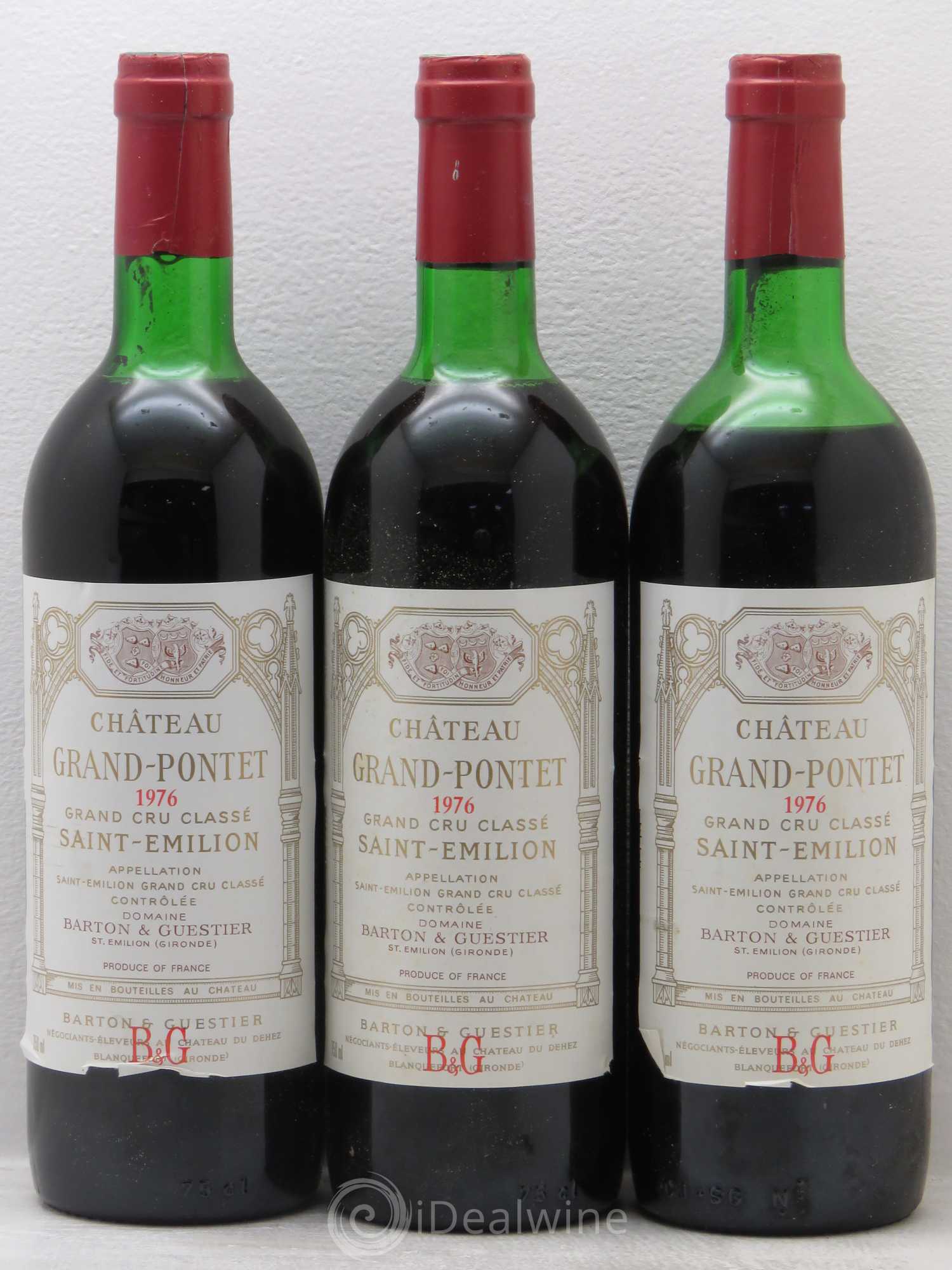 Château Grand Pontet Grand Cru Classé (sans prix de réserve) 1976 - Lot de 3 bouteilles - 0
