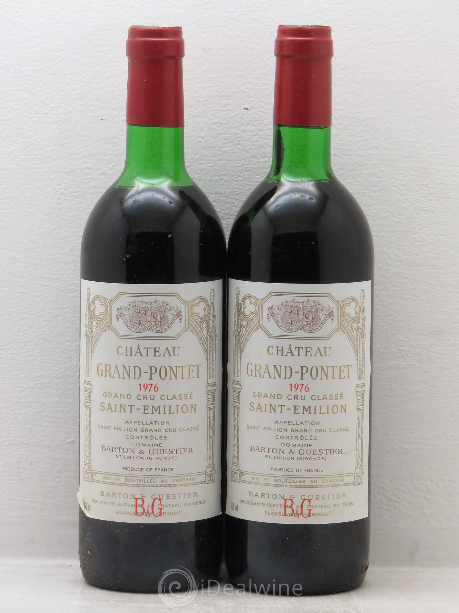 Château Grand Pontet Grand Cru Classé 1976 - Lot de 2 bouteilles - 0