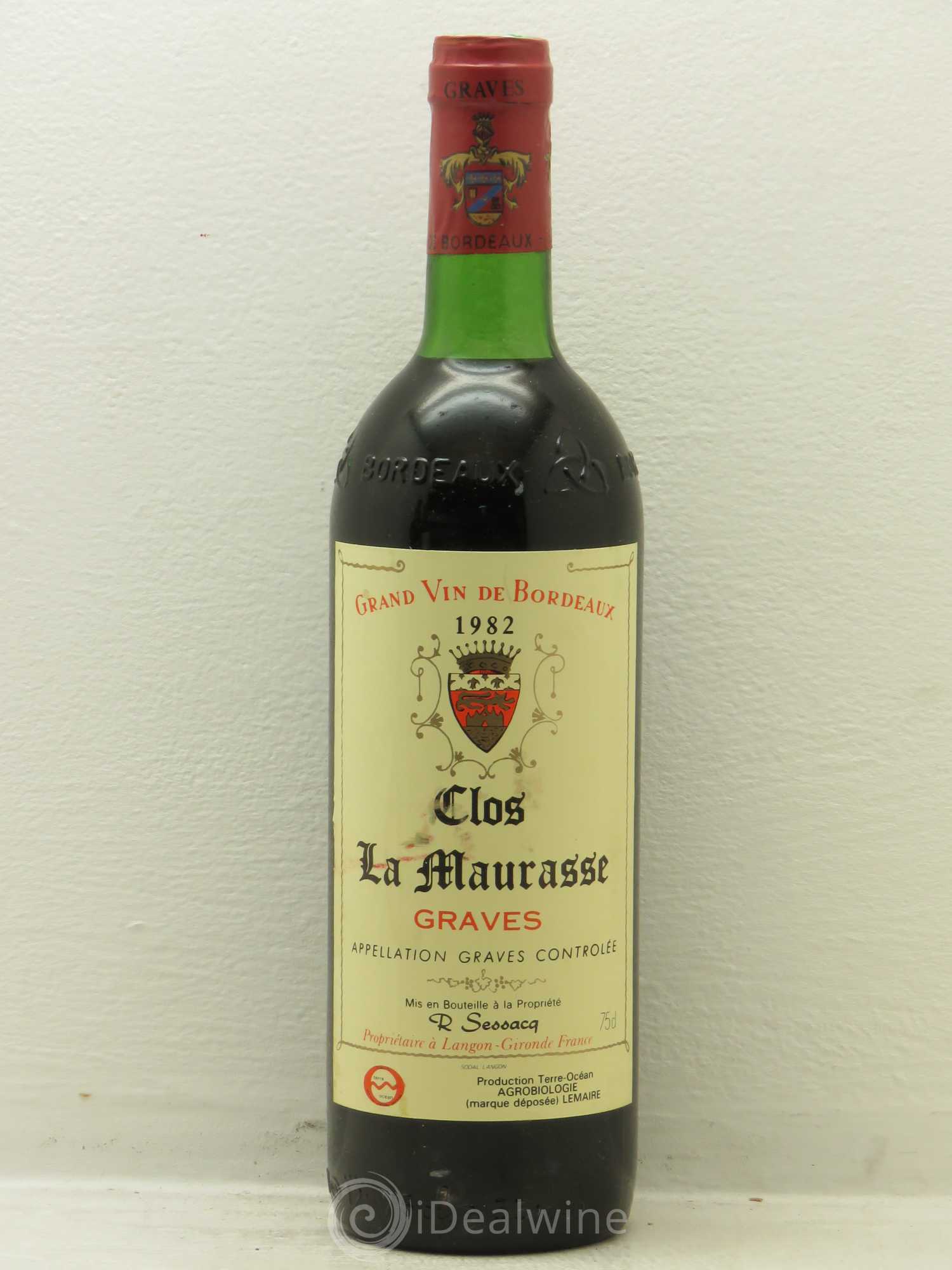 Graves Clos de la Maurasse (sans prix de réserve) 1982 - Posten von 12 Flaschen - 0