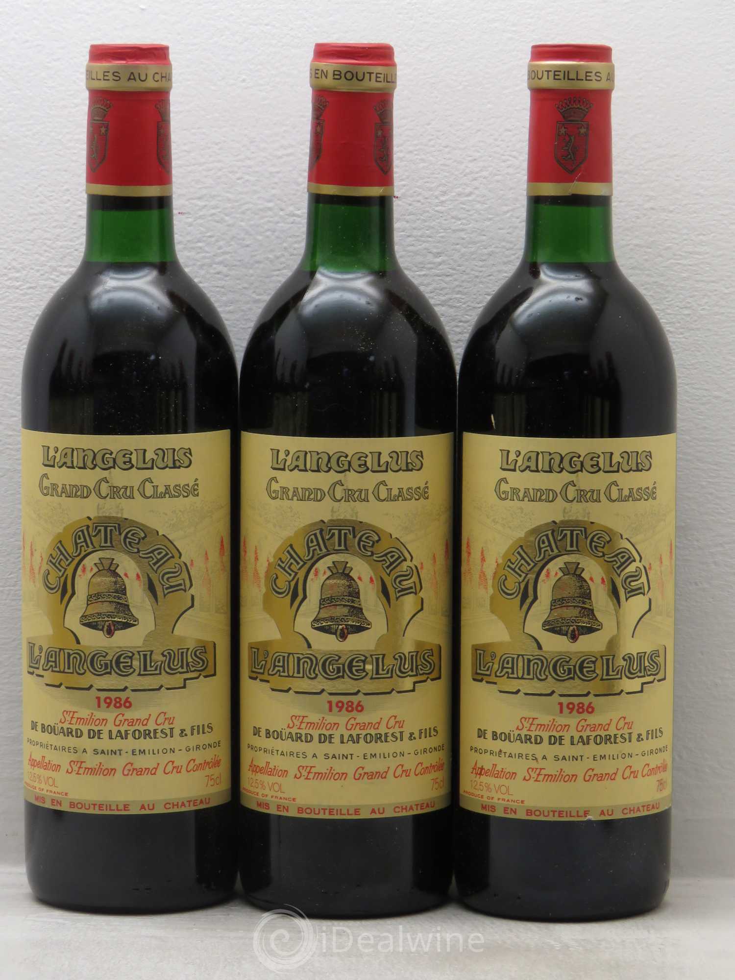 Château Angélus 1er Grand Cru Classé A 1986 - Lot de 12 bouteilles - 1