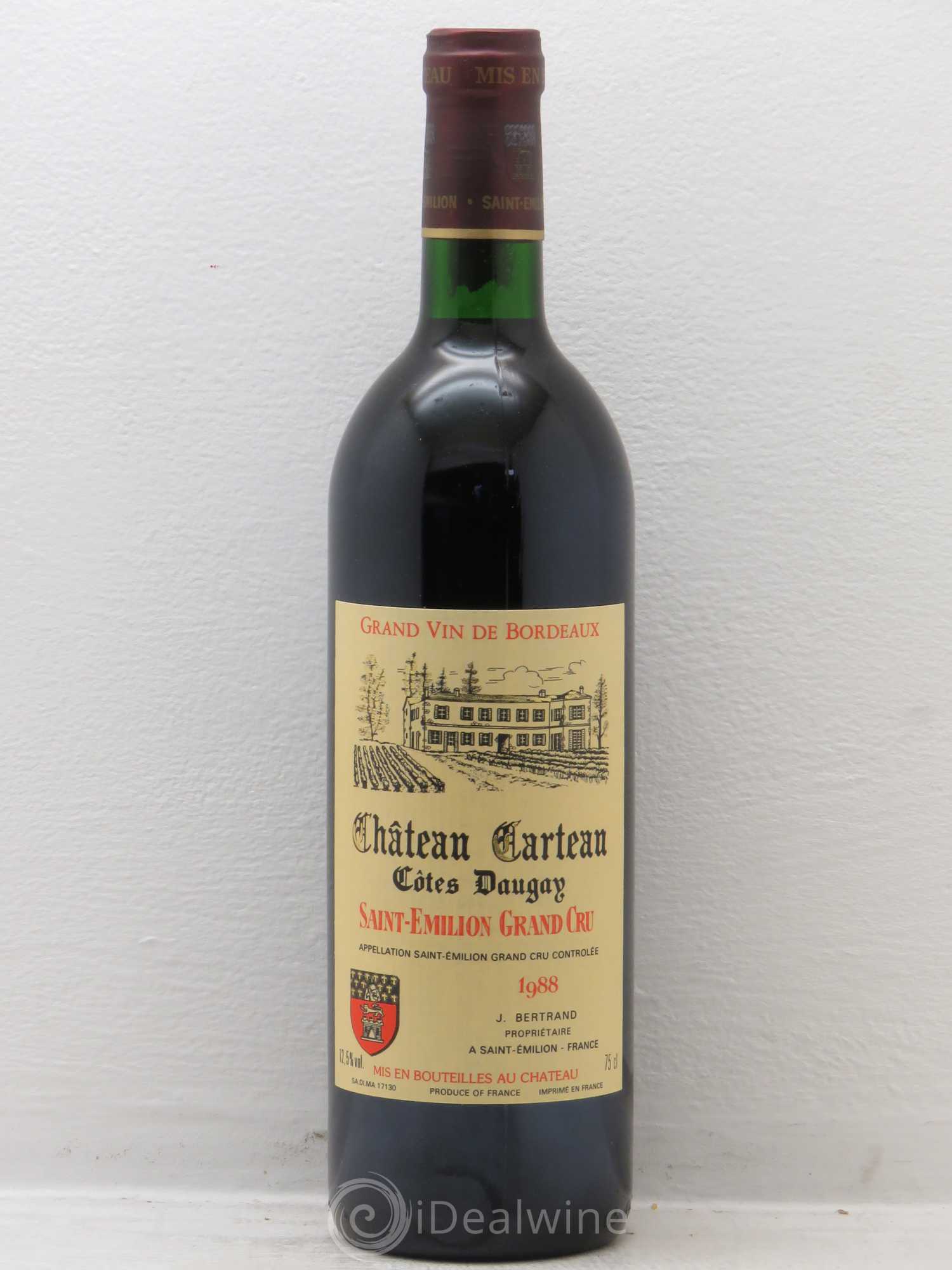 Saint-Émilion Château Garteau (sans prix de réserve) 1988 - Posten von 12 Flaschen - 0