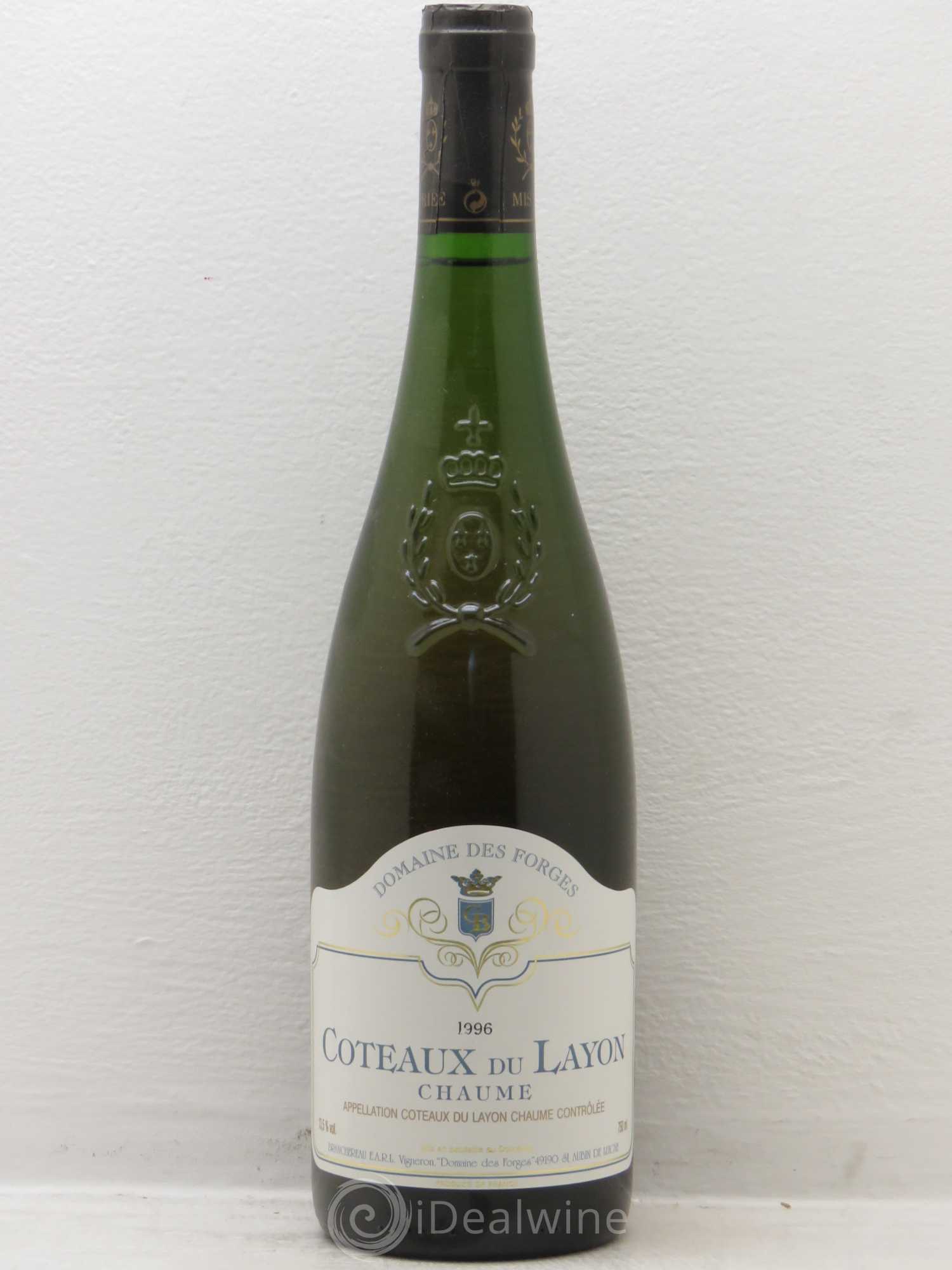 Coteaux du Layon Domaine des Forges Chaume (sans prix de réserve) 1996 - Lotto di 6 bottiglie - 0