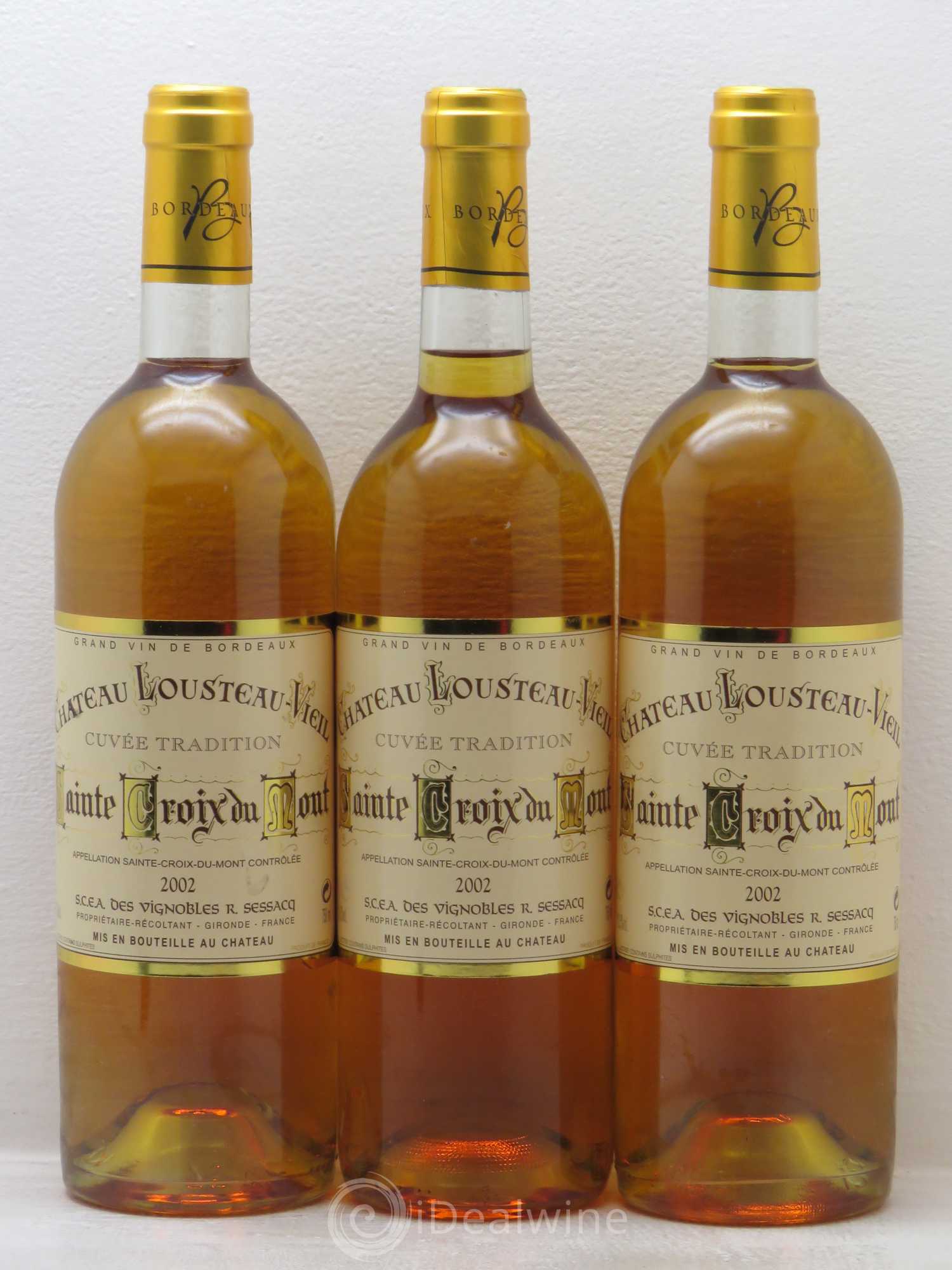 Sainte-Croix-du-Mont Château Lousteau Vieil Cuvée Tradition (sans prix de réserve) 2002 - Lotto di 3 bottiglie - 0