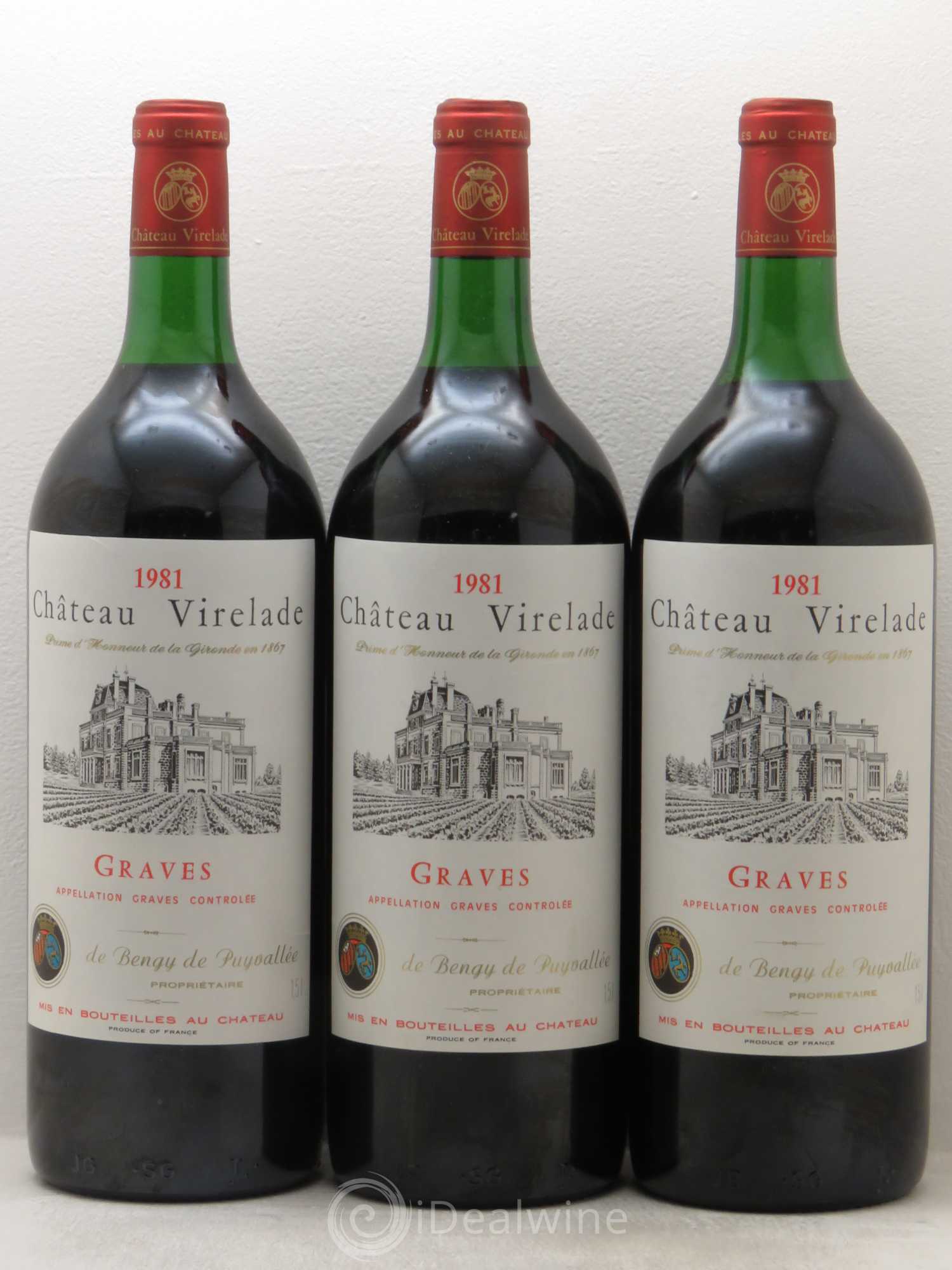 Graves Château Virelade (sans prix de réserve) 1981 - Posten von 3 Magnum - 0