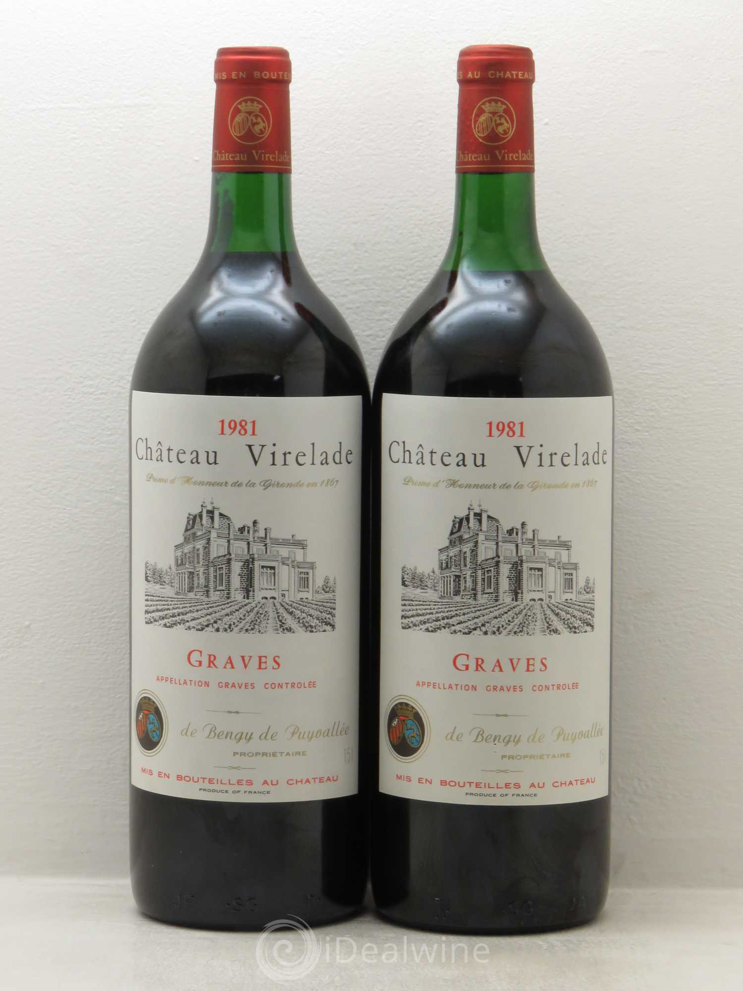 Graves Château Virelade (sans prix de réserve) 1981 - Posten von 2 Magnum - 0