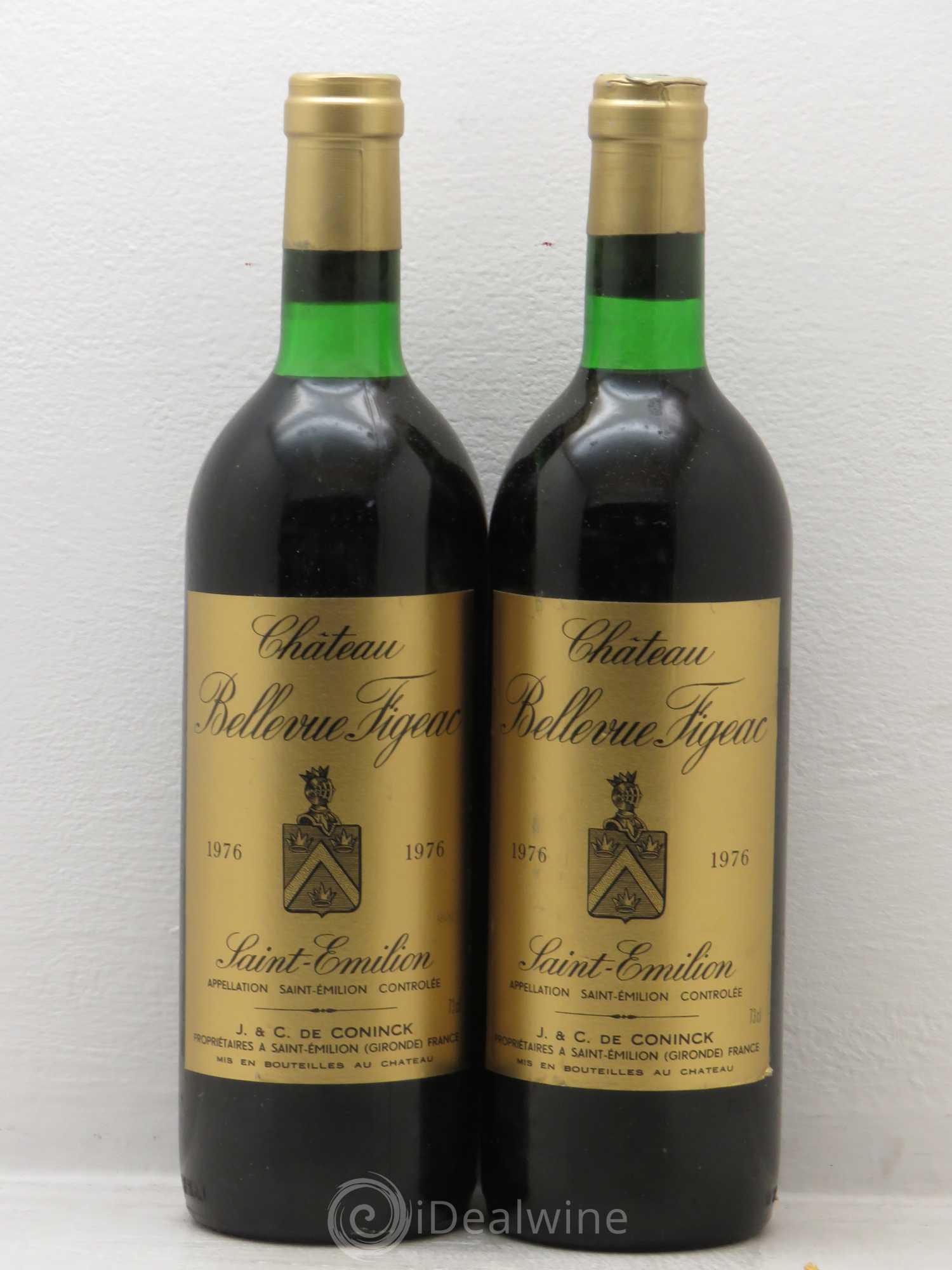 Saint-Émilion Château Bellevue Figeac (sans prix de réserve) 1976 - Posten von 2 Flaschen - 0