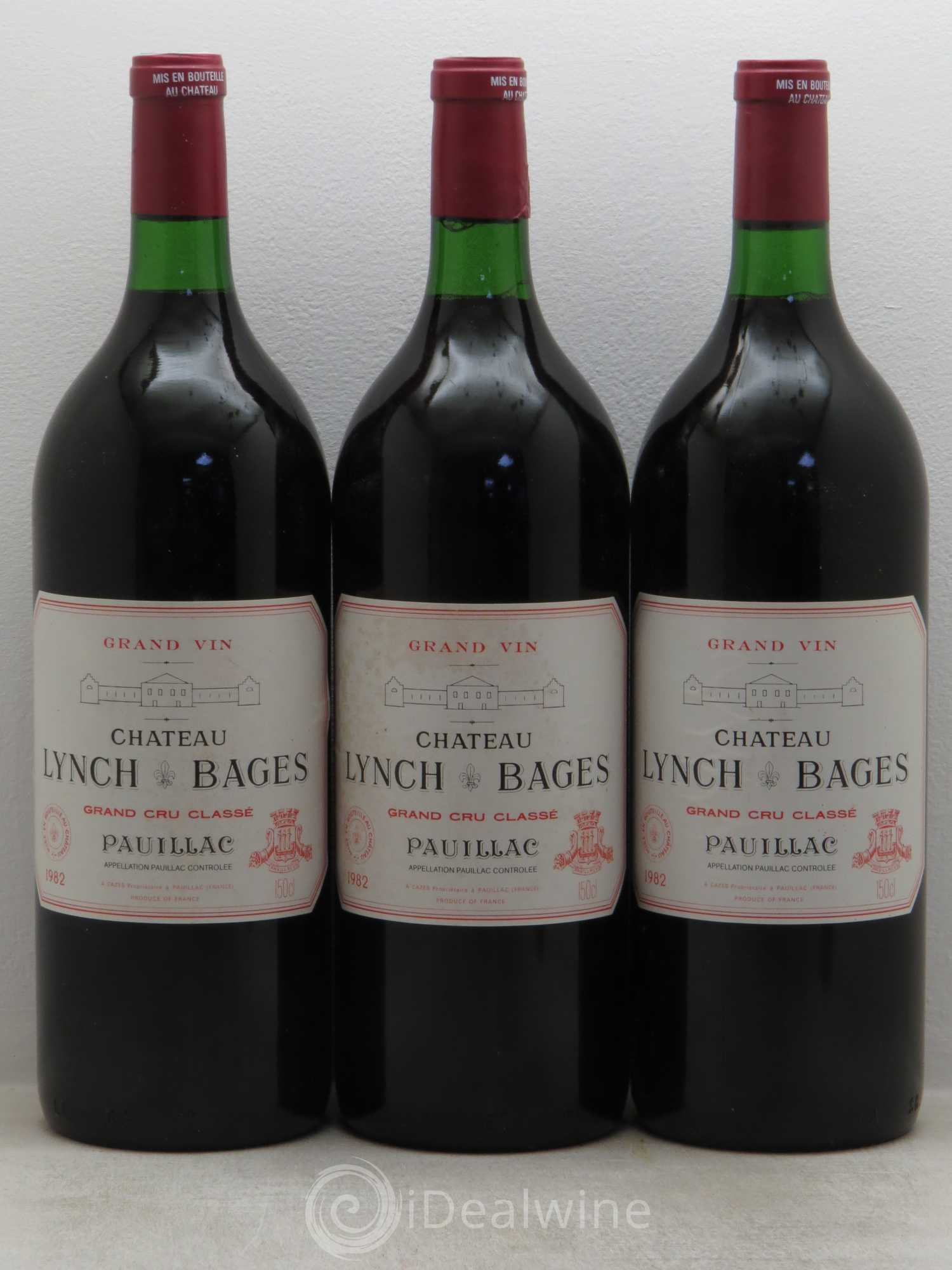 Château Lynch Bages 5ème Grand Cru Classé 1982 - Lot de 3 magnums - 0