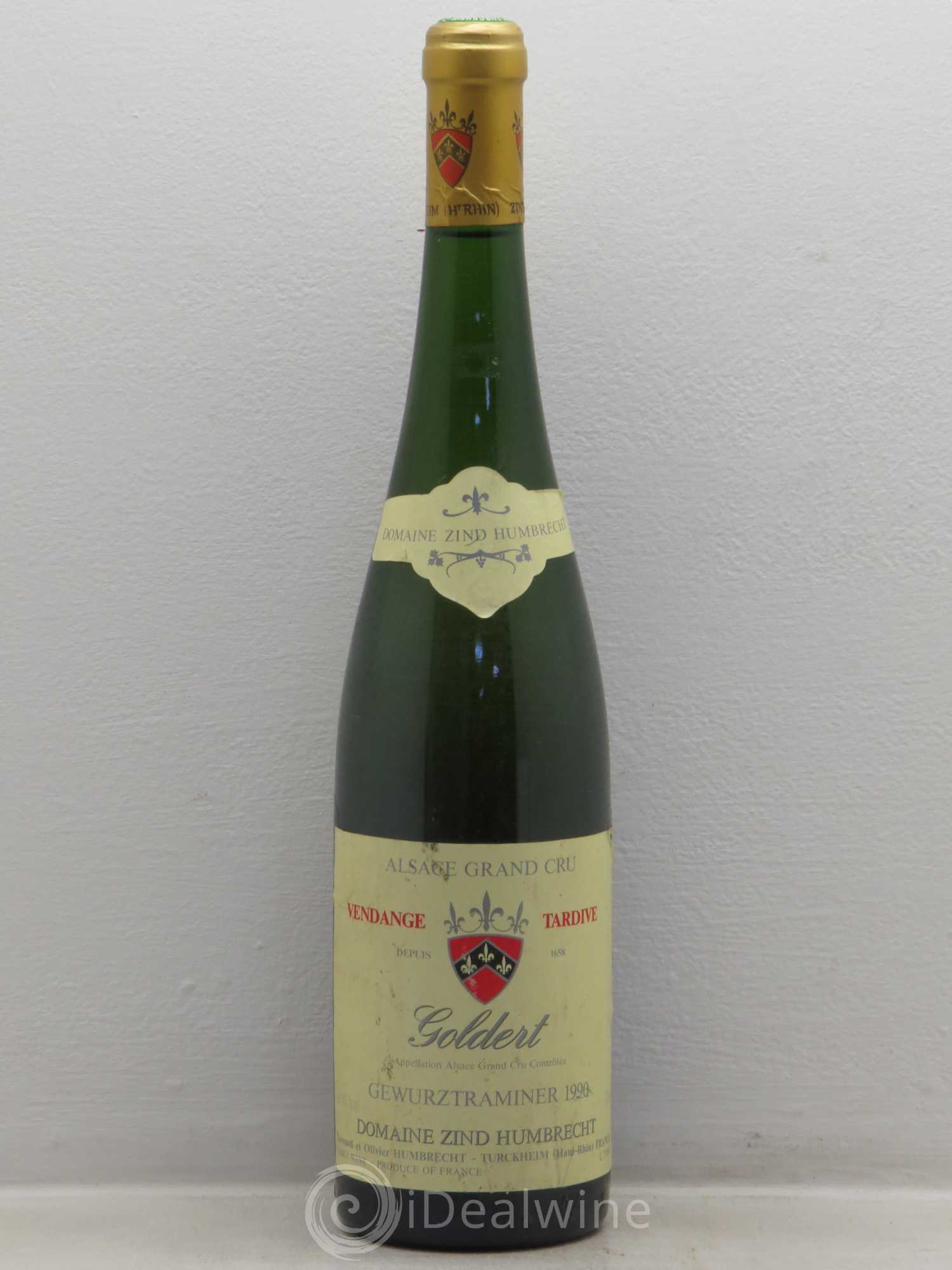 Gewurztraminer Goldert Vendanges Tardives 1990 - Posten von 1 Flasche - 0
