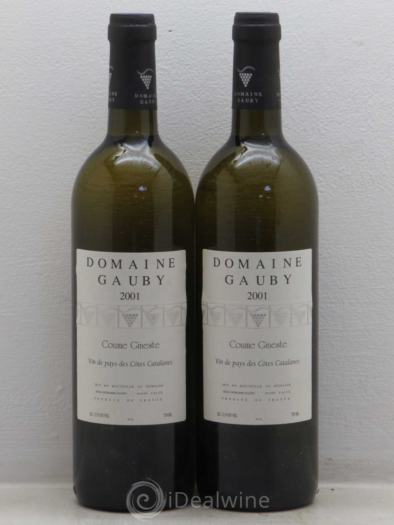 Côtes Catalanes Coume Gineste Gauby (Domaine) 2001 - Posten von 2 Flaschen - 0