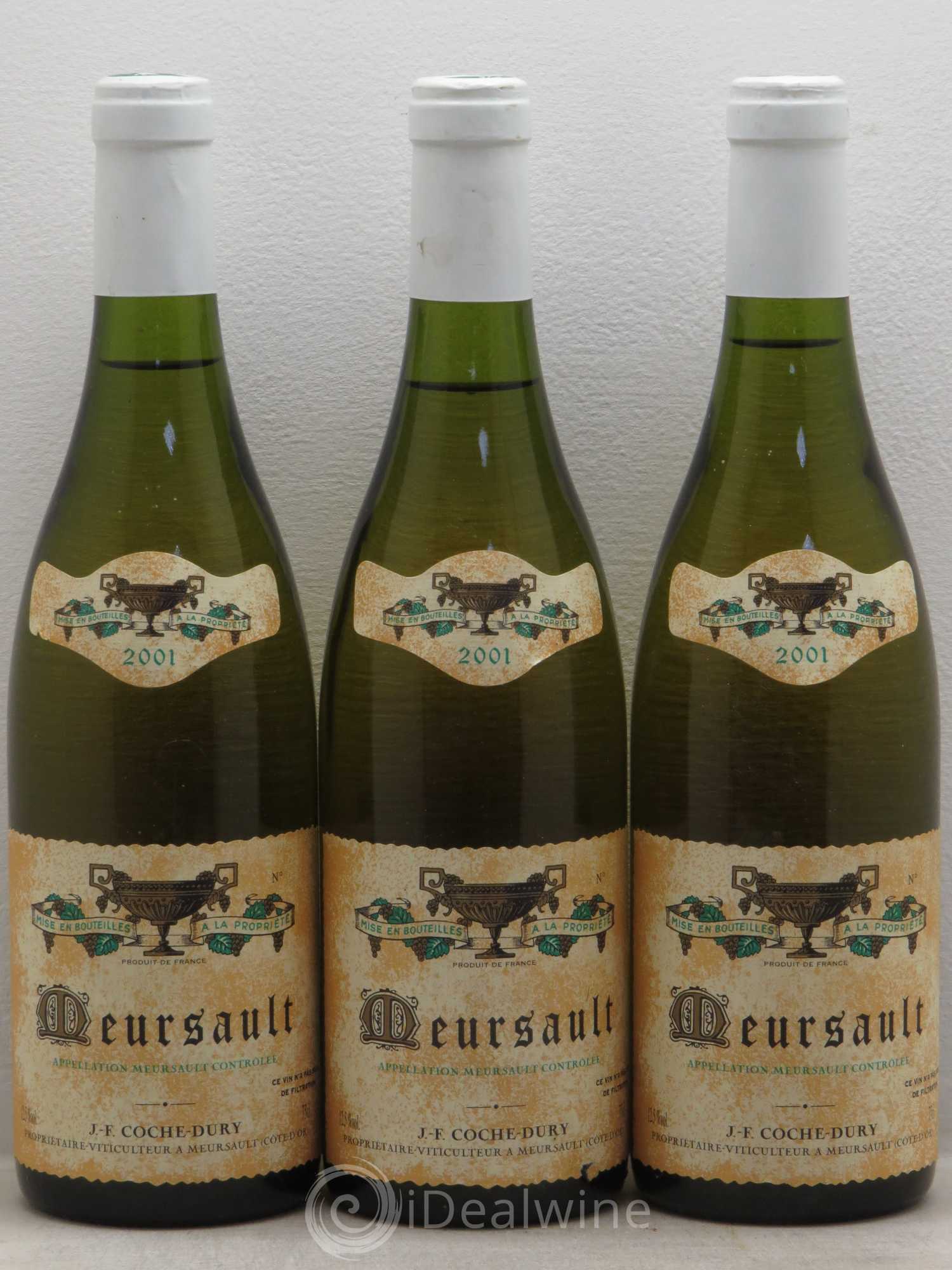 Meursault Coche Dury (Domaine) 2001 - Lot de 3 bouteilles - 0