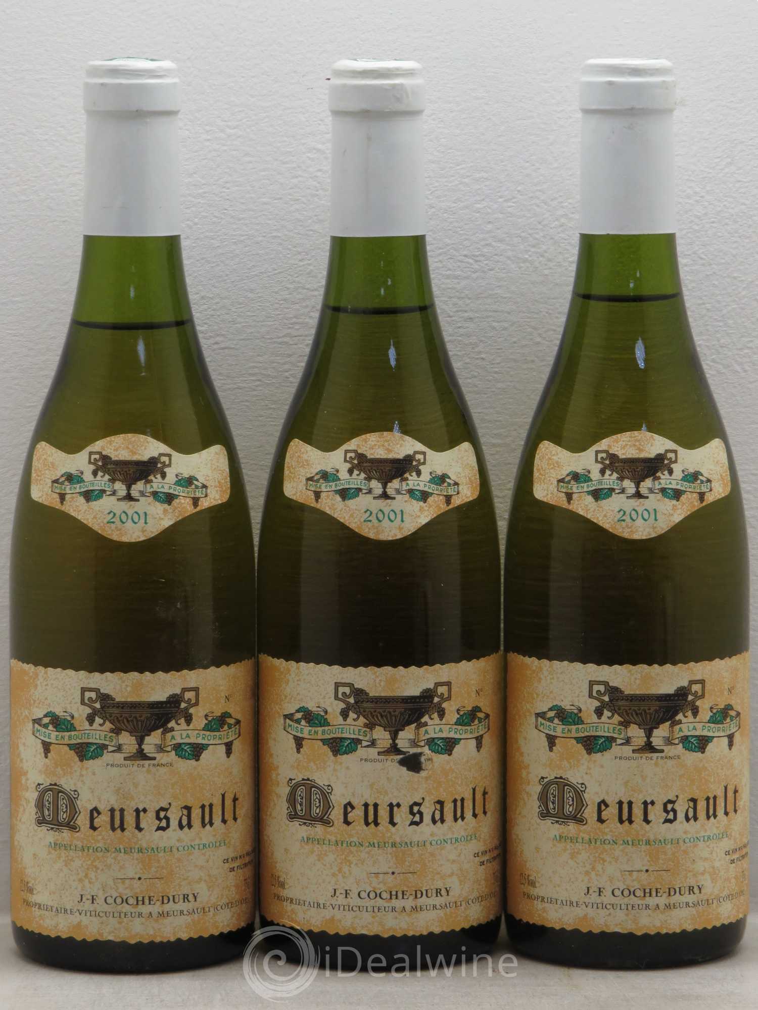 Meursault Coche Dury (Domaine) 2001 - Lot de 3 bouteilles - 0