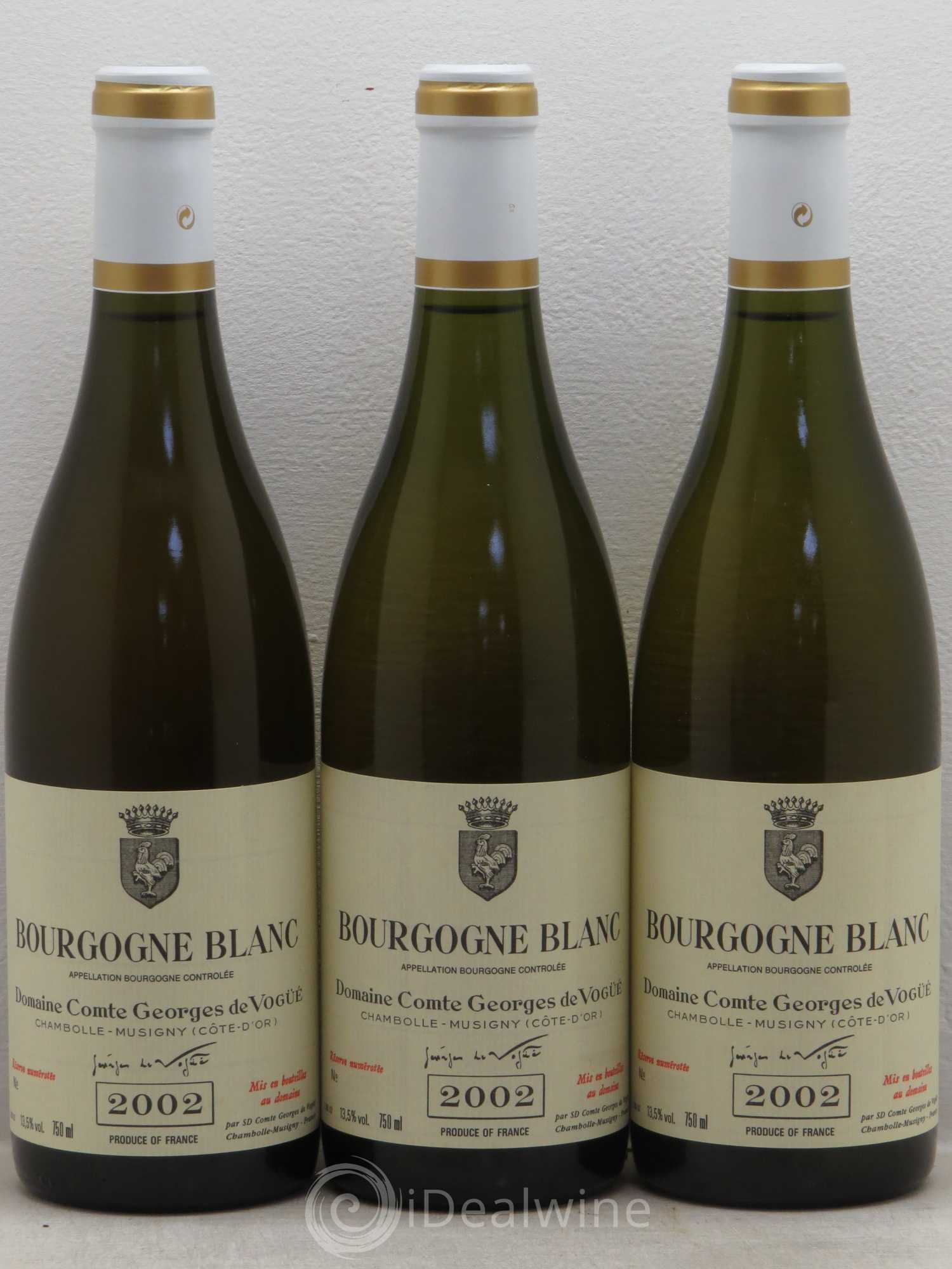 Bourgogne Domaine Comte George de Vogue (jeunes vignes du Musigny blanc) 2002 - Posten von 3 Flaschen - 0