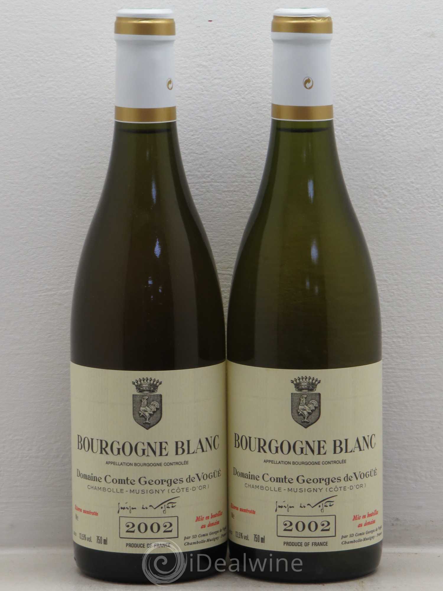 Bourgogne Domaine Comte George de Vogue (jeunes vignes du Musigny blanc) 2002 - Posten von 2 Flaschen - 0