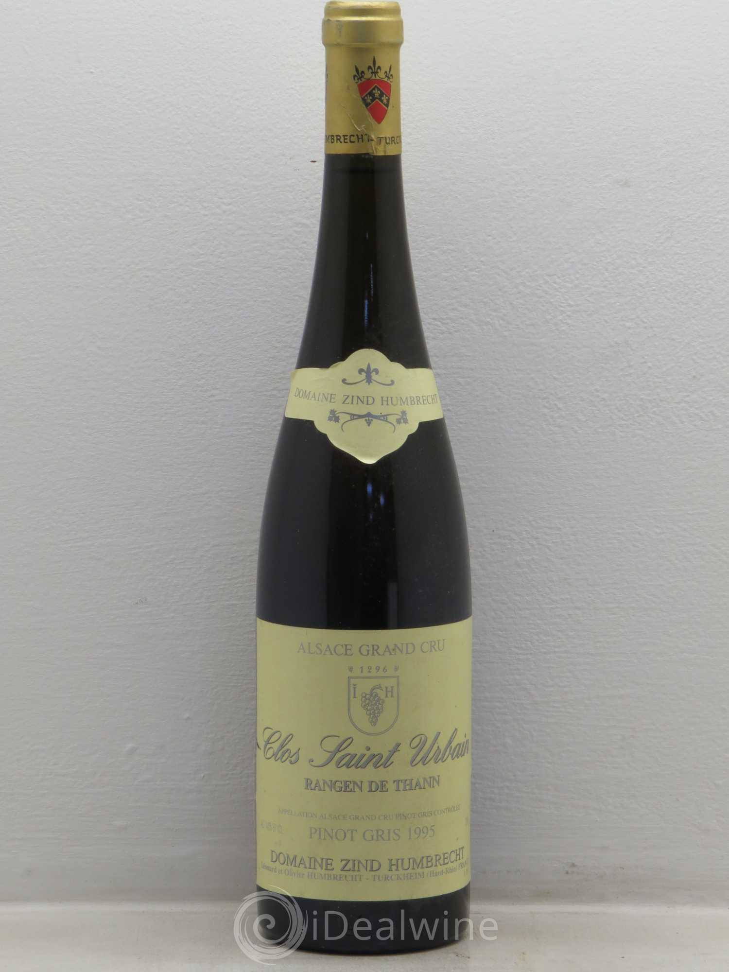 Alsace Pinot Gris Grand Cru Rangen de Thann Clos Saint-Urbain Zind-Humbrecht (Domaine) Clos Saint Urbain 1995 - Posten von 1 Flasche - 0