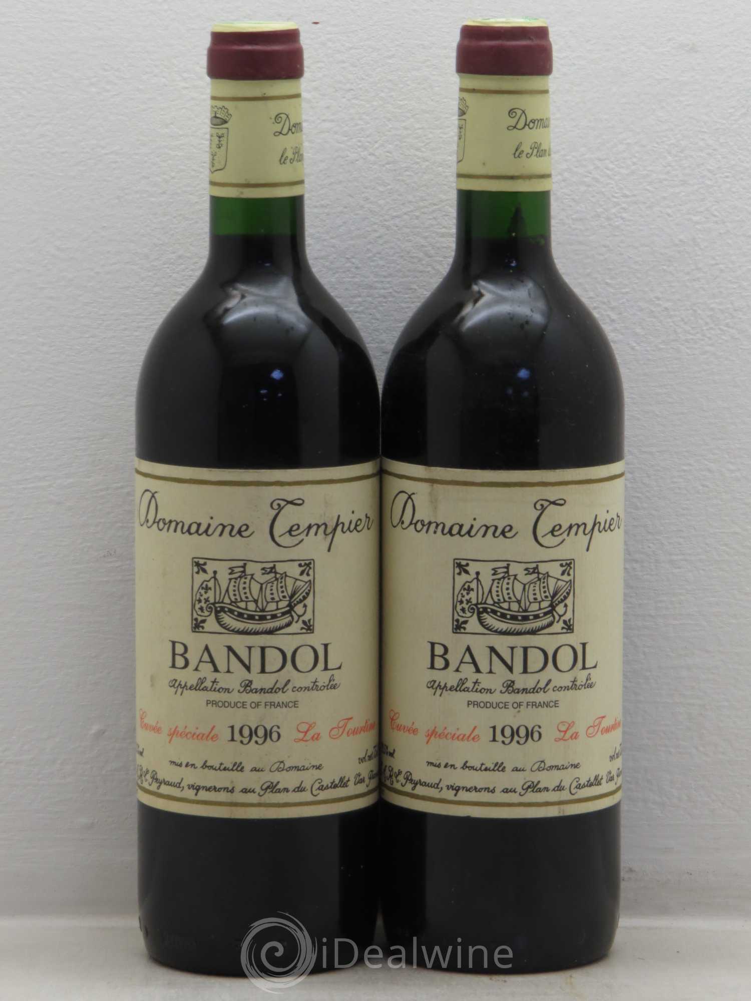 Bandol Domaine Tempier La Tourtine Famille Peyraud Cuvée Spéciale 1996 - Lot de 2 bouteilles - 0