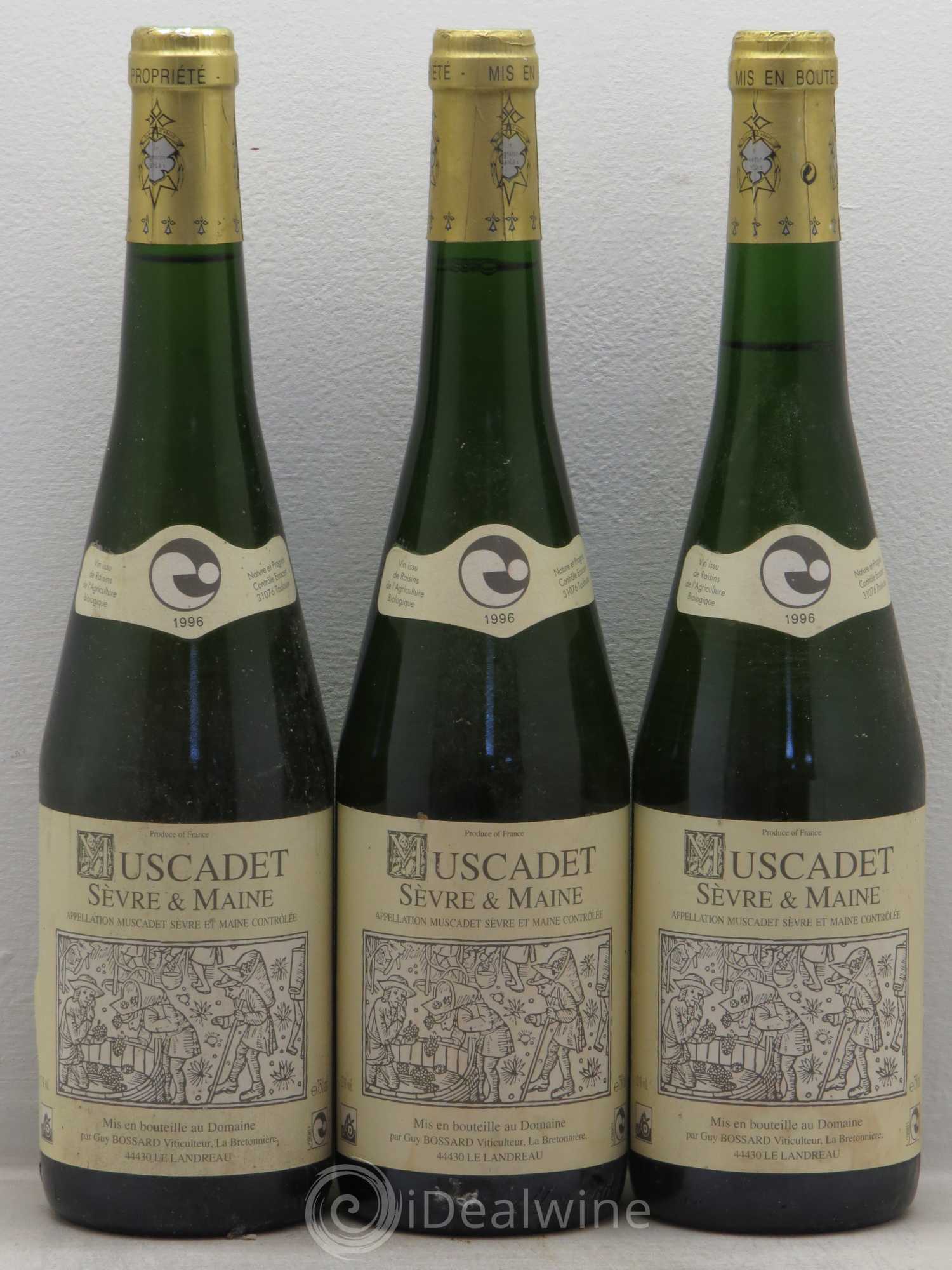 Muscadet-Sèvre-et-Maine Classique Domaine de L'Ecu 1996 - Lot de 3 bouteilles - 0