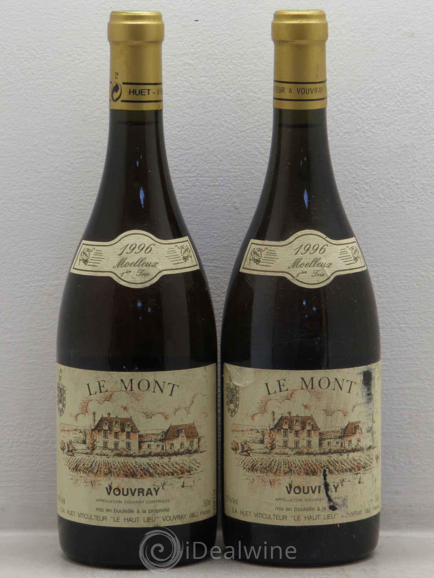 Vouvray Le Mont Moelleux 1ère Trie Domaine Huet 1996 - Lotto di 2 bottiglie - 0