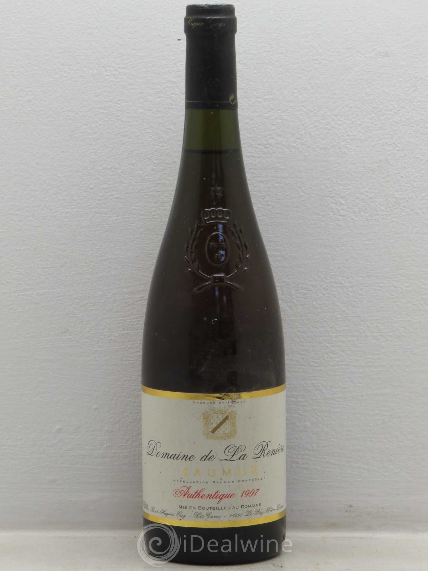 Saumur Authentique Domaine de la Rénière 1997 - Lot de 1 bouteille - 0