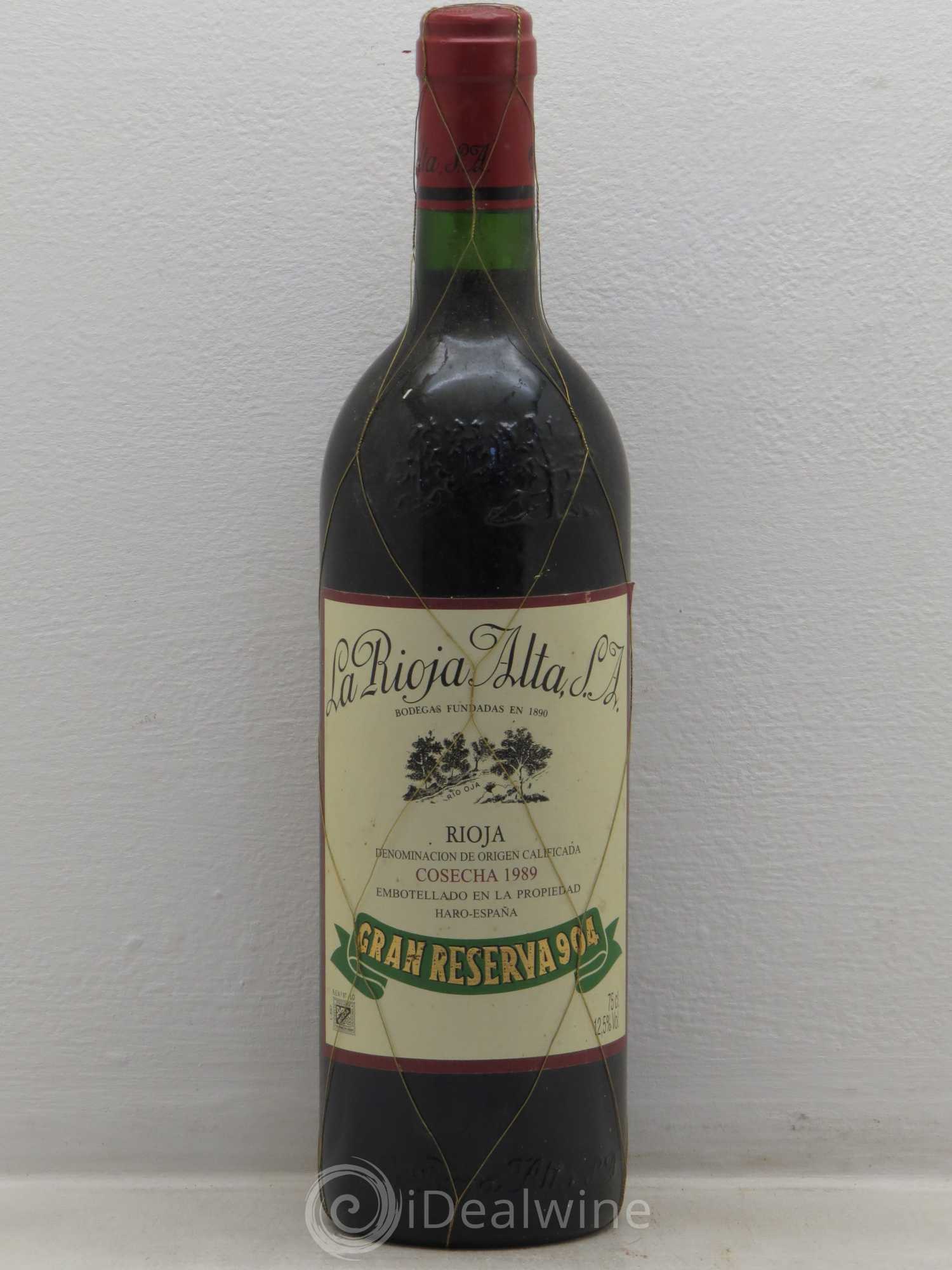 Rioja DOCa Gran Reserva 904 La Rioja Alta 1989 - Lotto di 1 bottiglia - 0