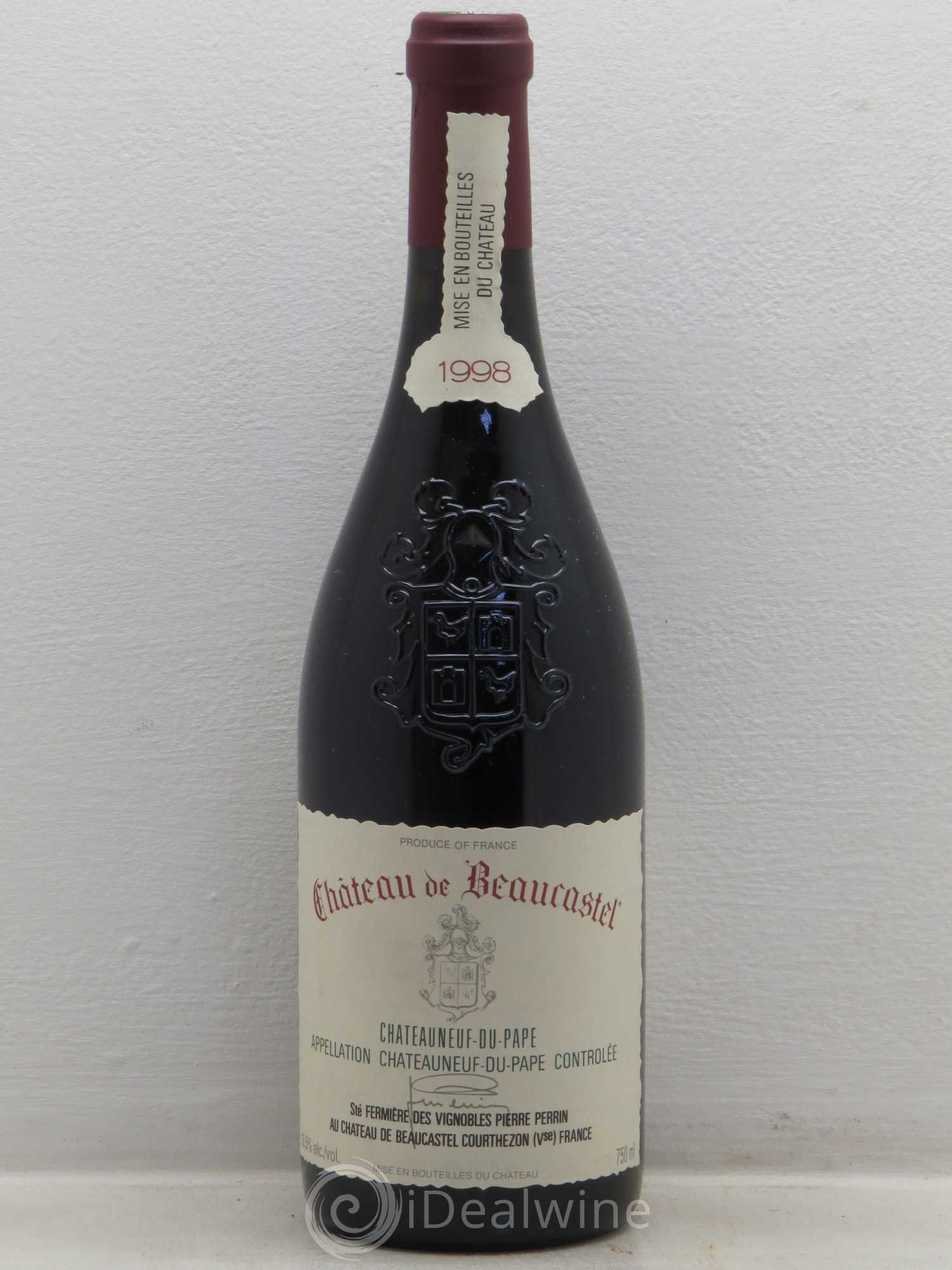 Châteauneuf-du-Pape Château de Beaucastel Famille Perrin 1998 - Lot de 6 bouteilles - 0