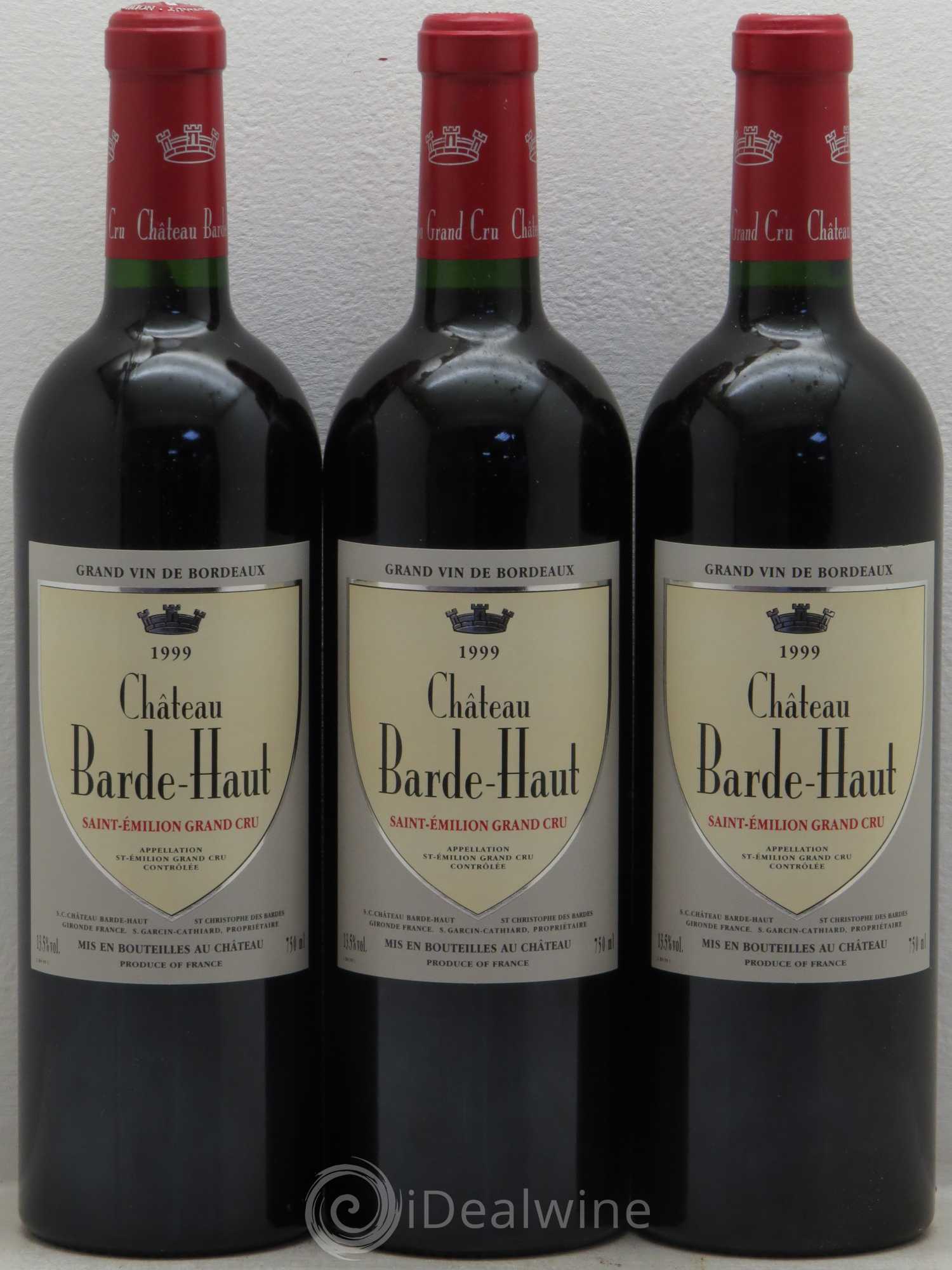 Château Barde Haut Grand Cru Classé 1999 - Lot de 3 bouteilles - 0