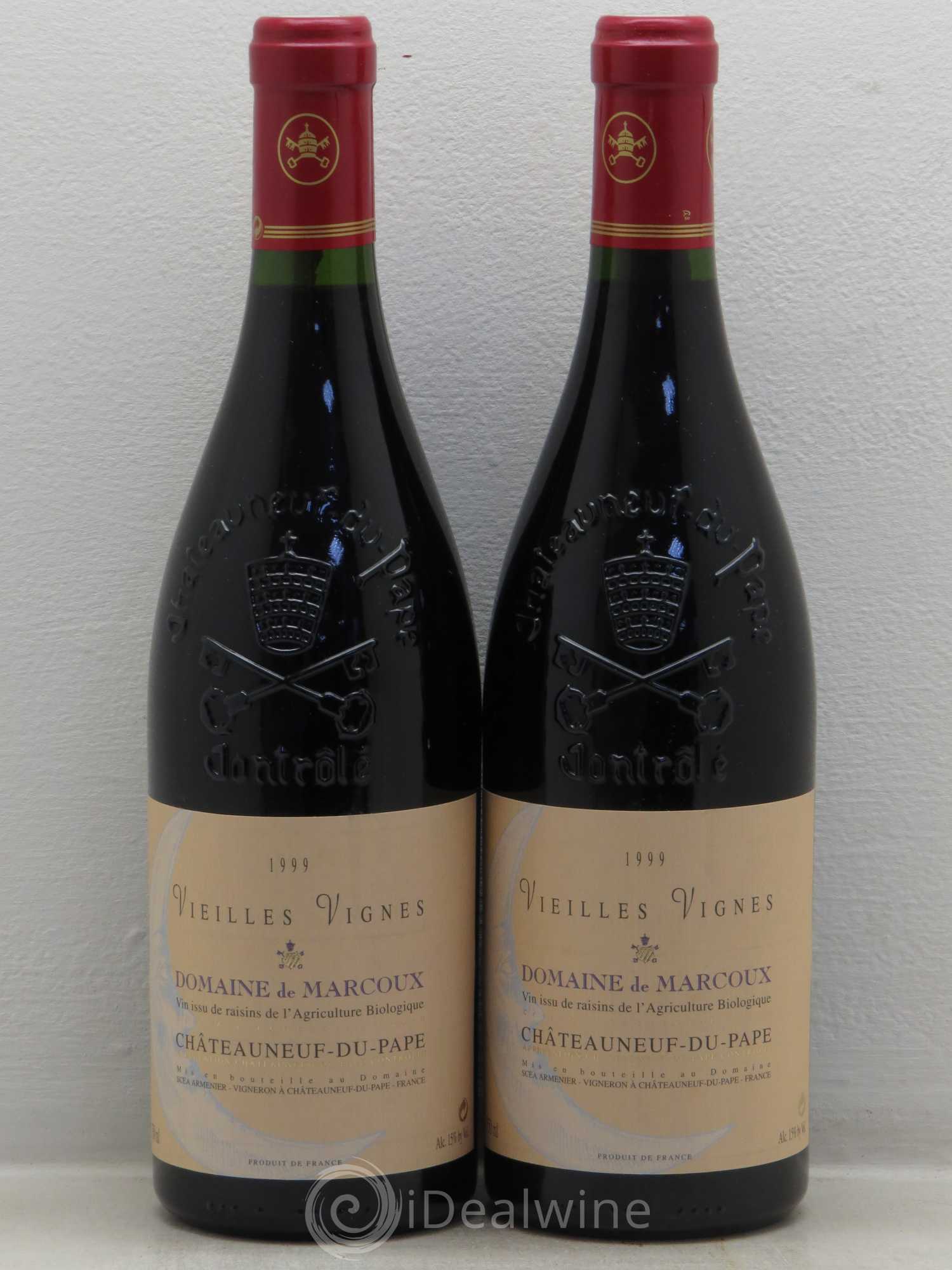 Châteauneuf-du-Pape Vieilles Vignes Marcoux (Domaine de) 1999 - Lot de 2 bouteilles - 0