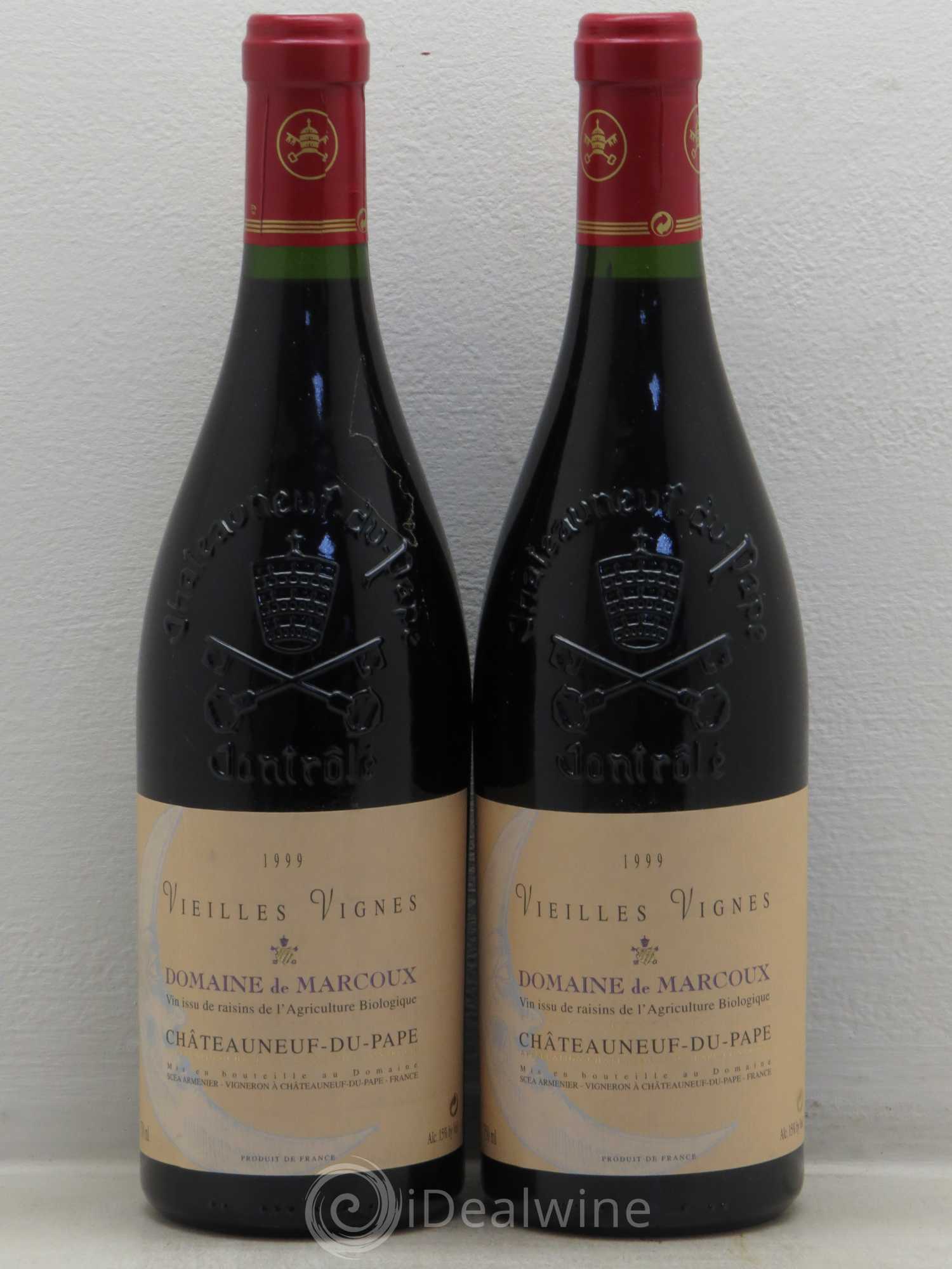 Châteauneuf-du-Pape Vieilles Vignes Marcoux (Domaine de) 1999 - Lot de 2 bouteilles - 0