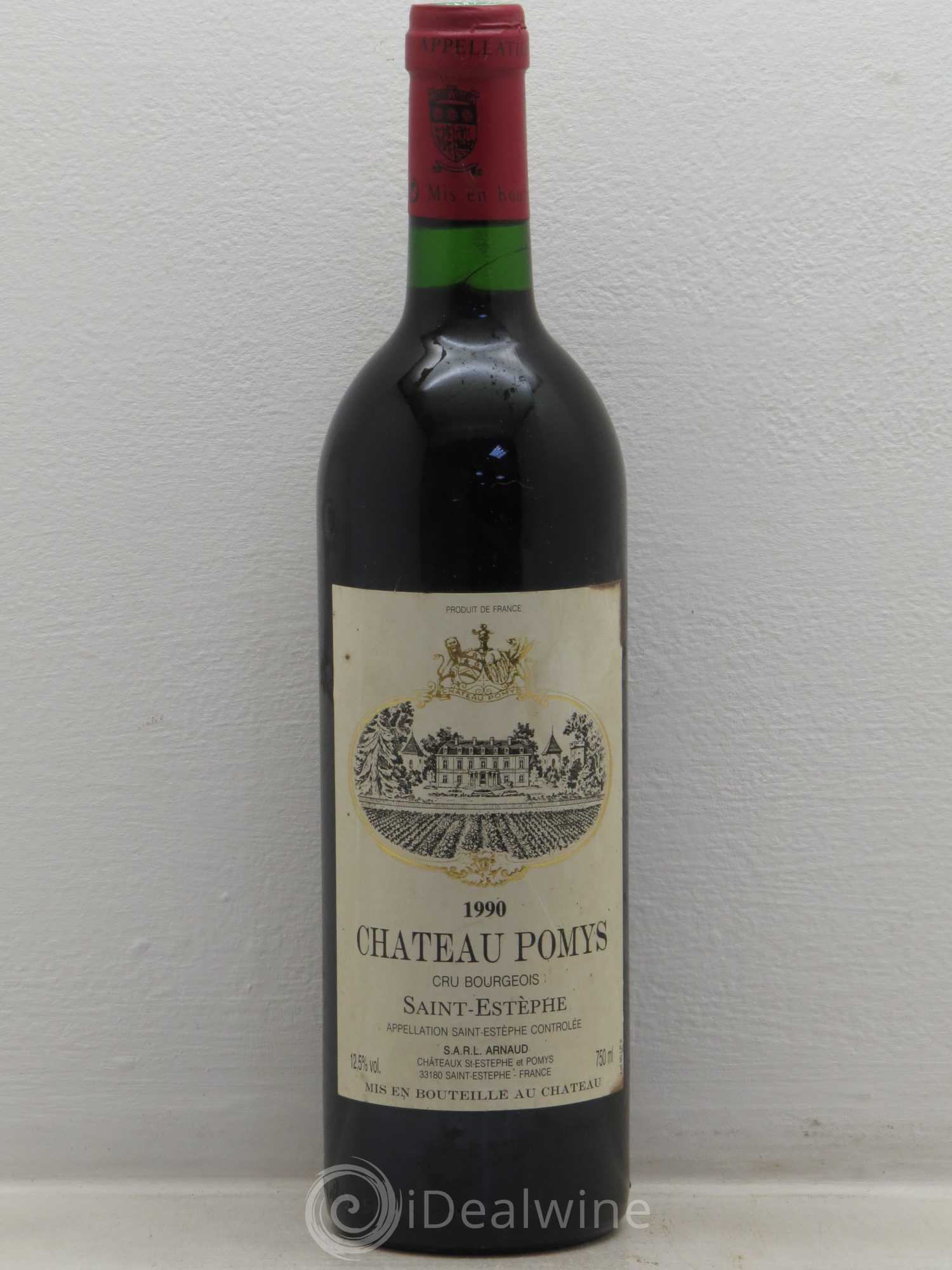 Château Pomys Cru Bourgeois 1990 - Lot de 1 bouteille - 0
