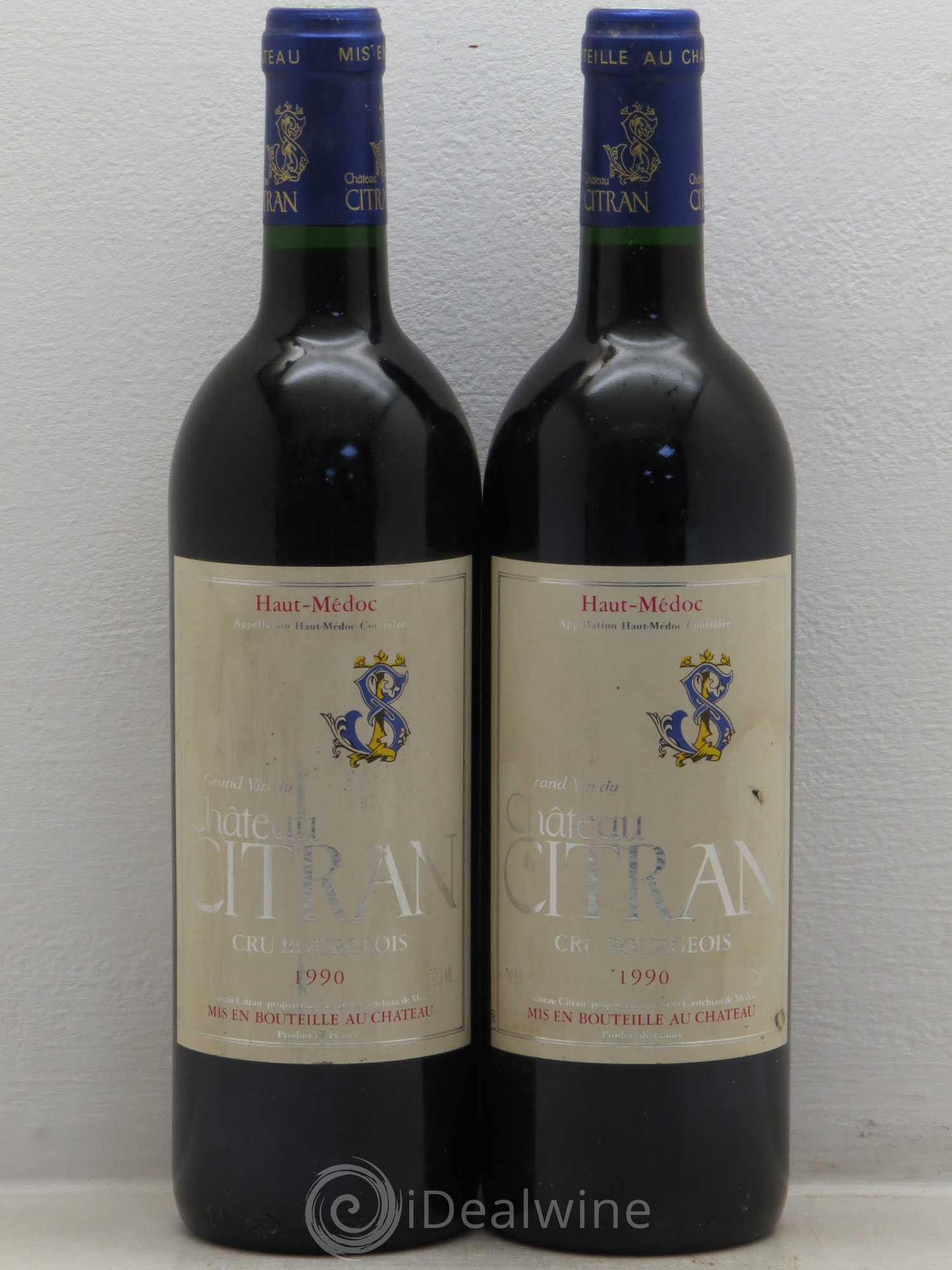 Château Citran Cru Bourgeois 1990 - Lot de 2 bouteilles - 0