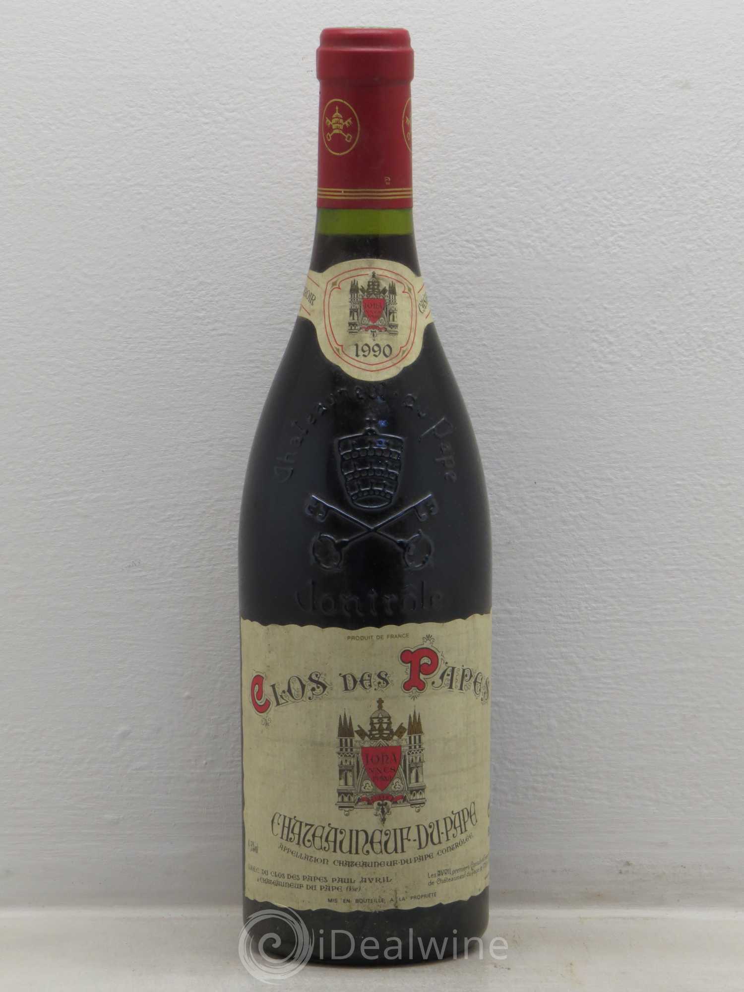 Châteauneuf-du-Pape Clos des Papes - Paul Avril 1990 - Lot de 1 bouteille - 0