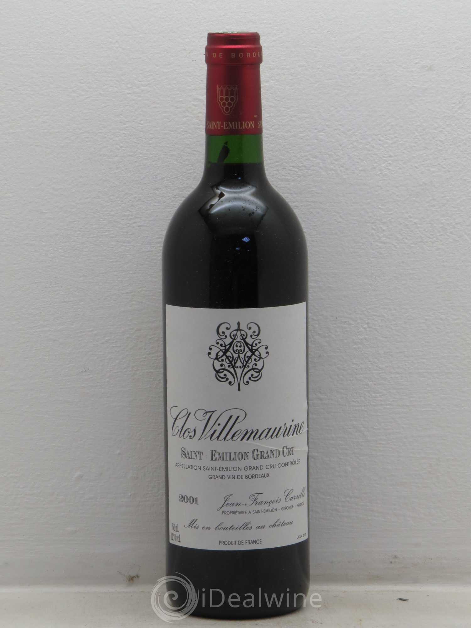 Château Villemaurine Grand Cru Classé 2001 - Lot de 6 bouteilles - 0